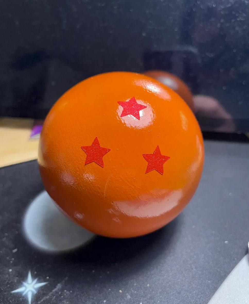 Dragon Ball (paint your own stars) - This is after sanding, painting, and adding vinyl stars. - 3d model