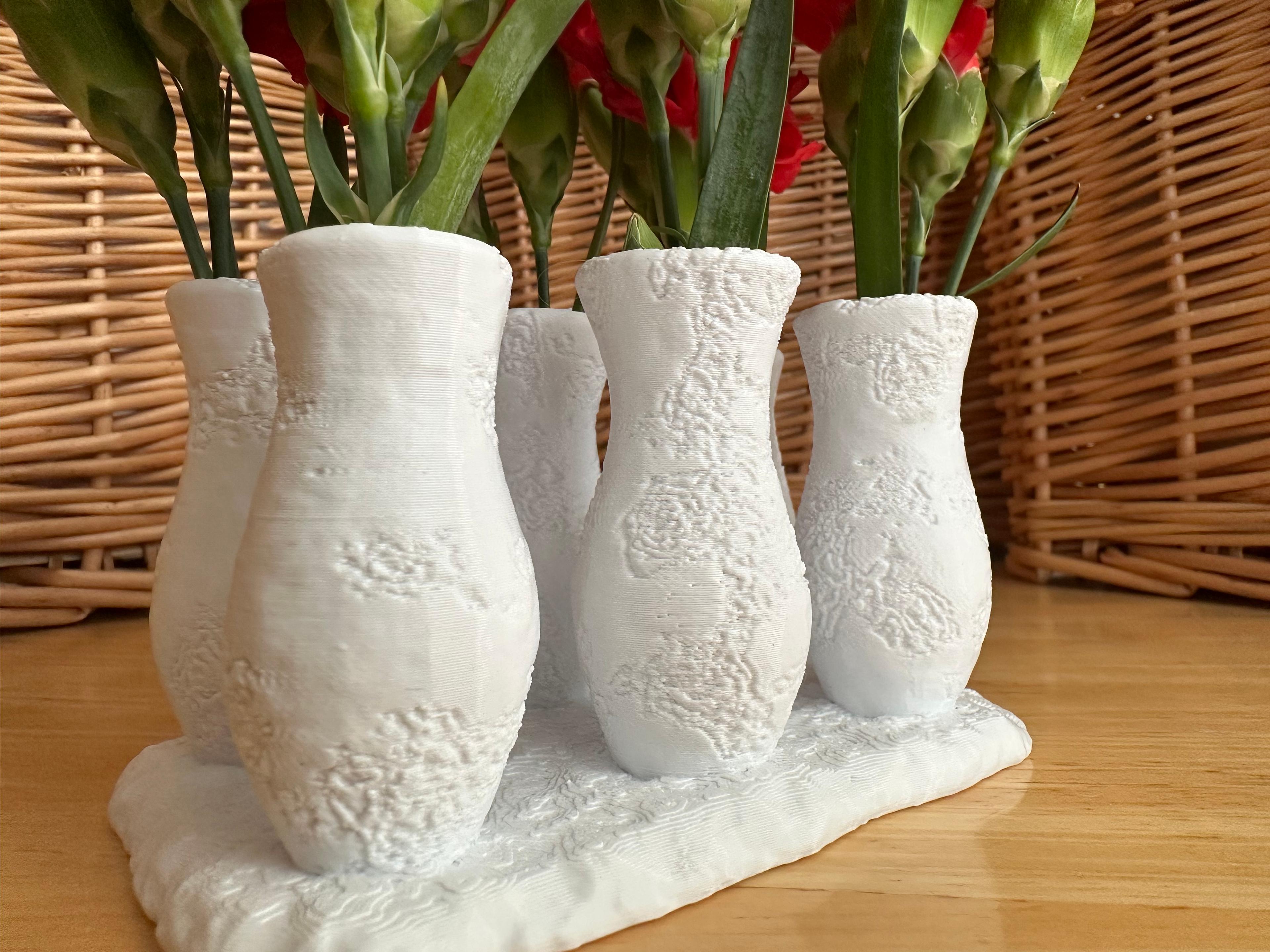 Cluster Vases (Rectangular Base) 3d model
