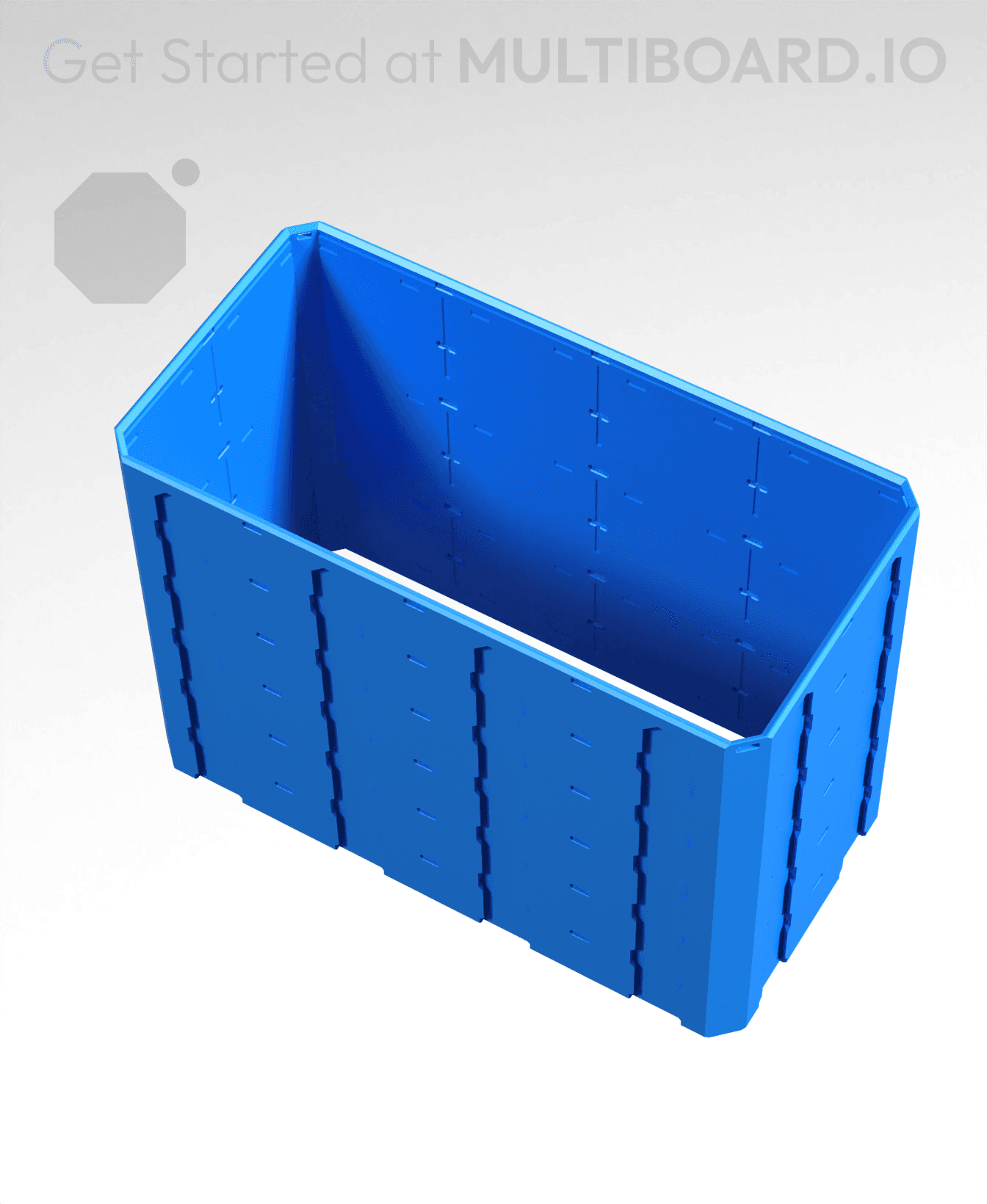 4x2x3 - Topped Multipoint Rail - Pop-In Bin Extension 3d model