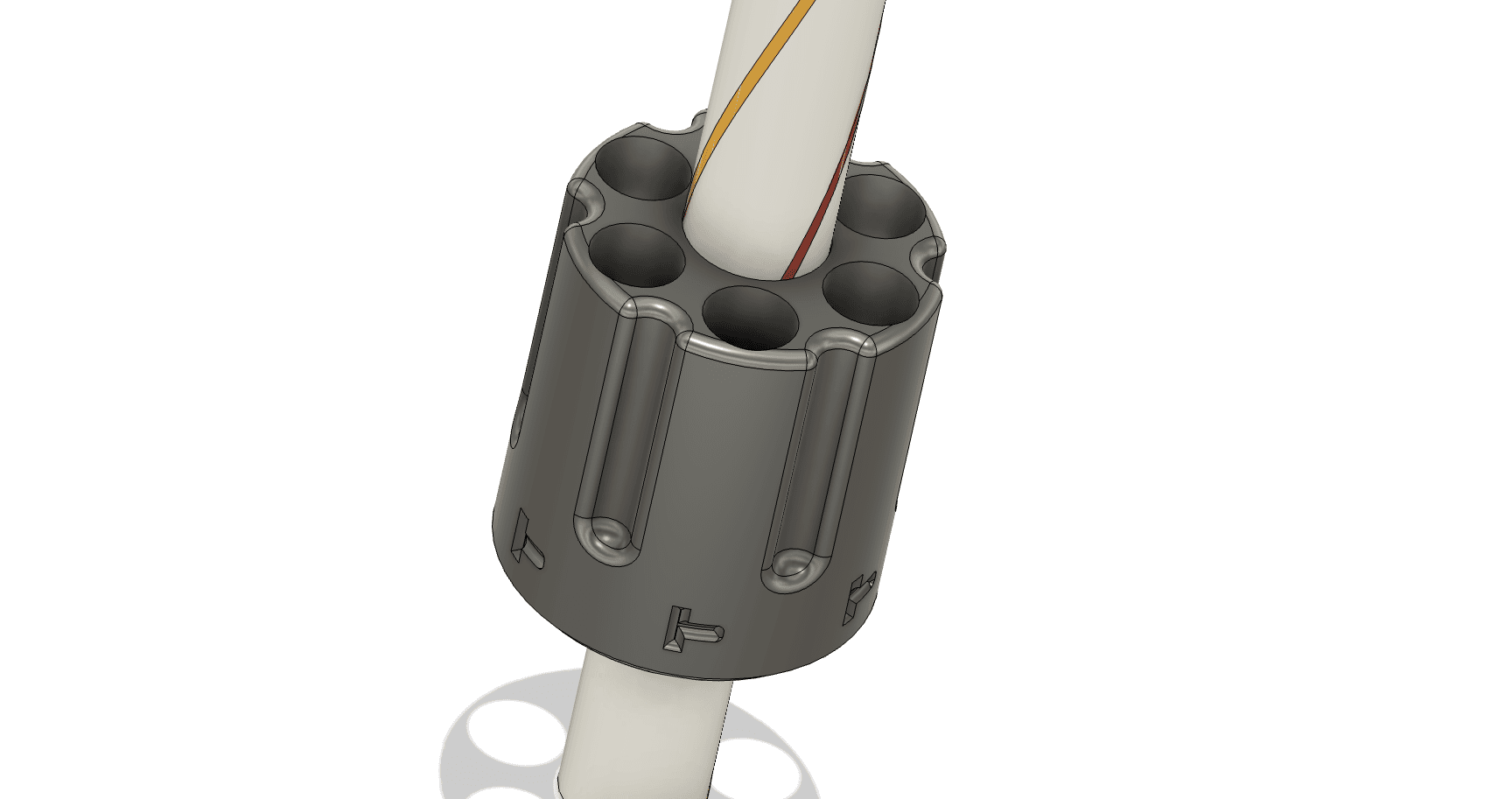 Revolver Straw Topper - 2A People 3d model
