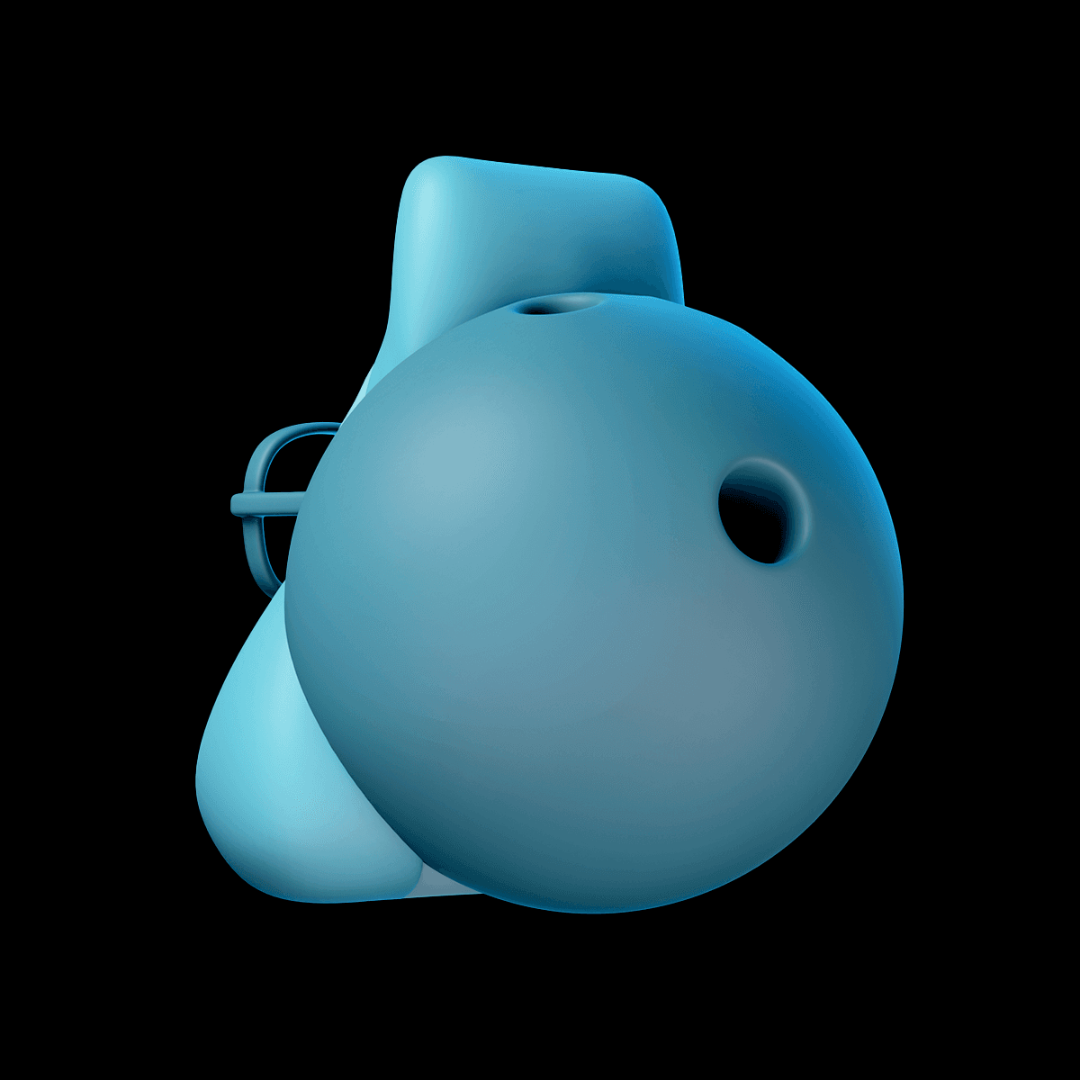 Walter Sobchak bowling ball head 3d model