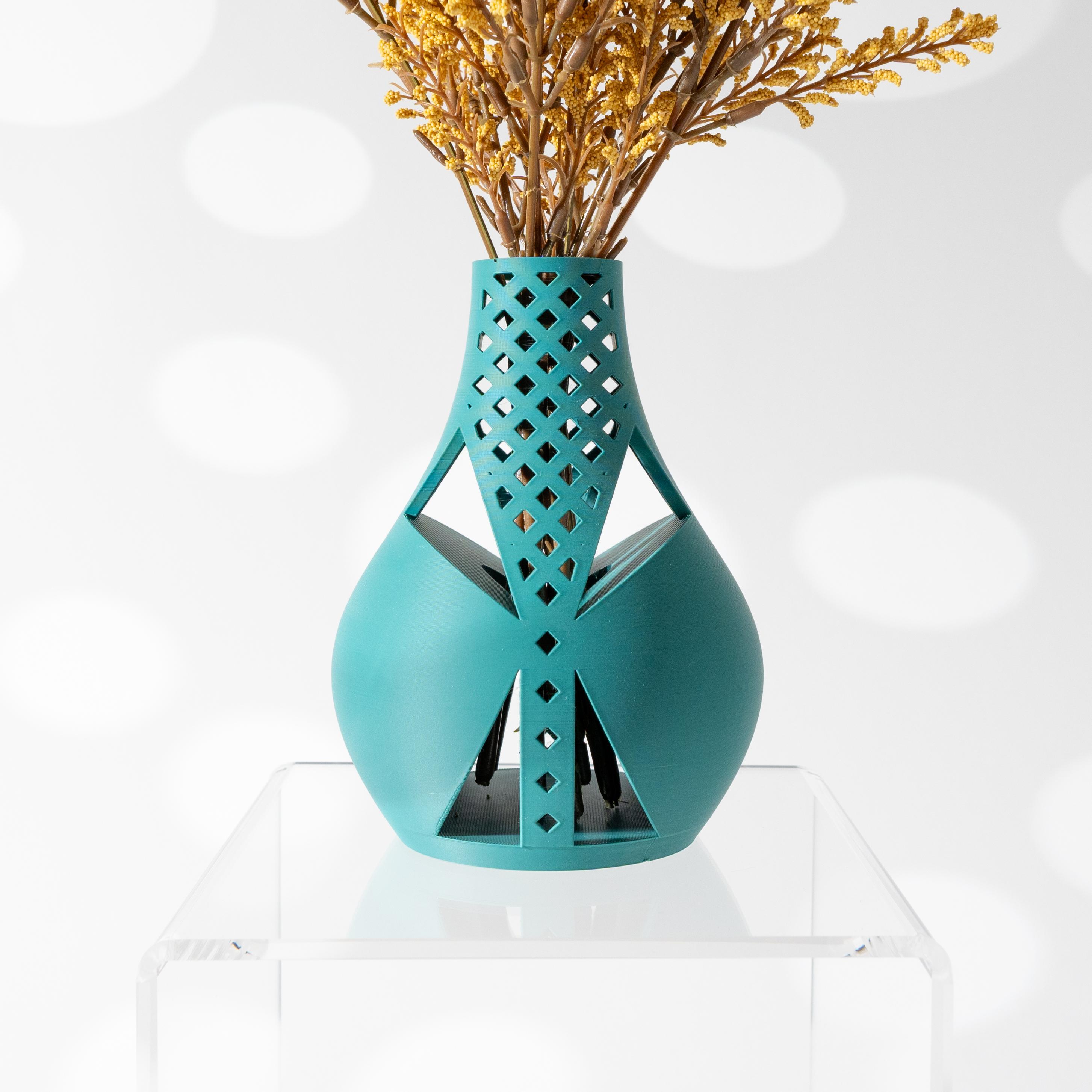The Arin Vase, Modern and Unique Home Decor for Dried and Preserved Flower Arrangement  | STL File 3d model