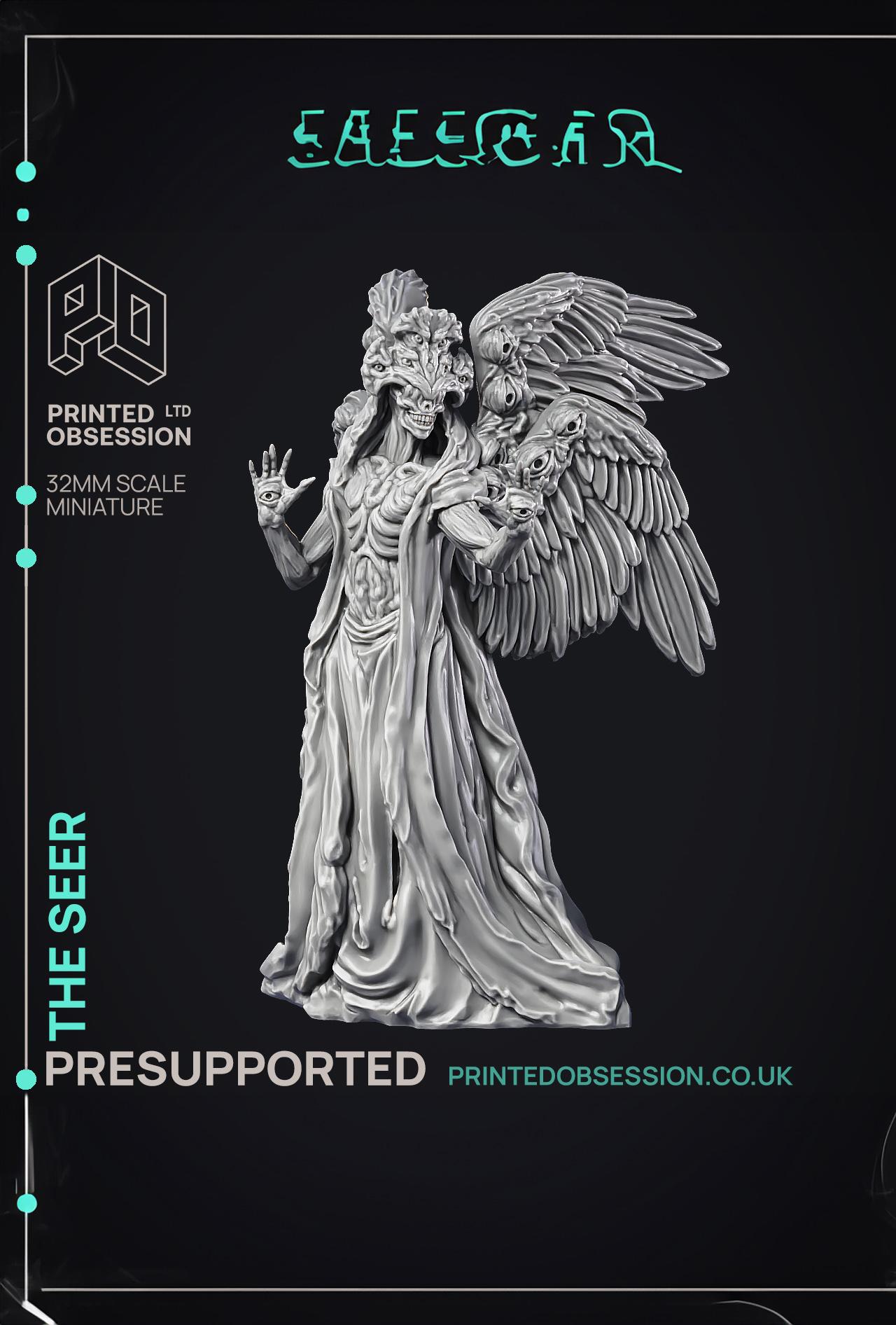 The Seer - PRESUPPORTED - Heaven hath no fury - 32 mm scale 3d model