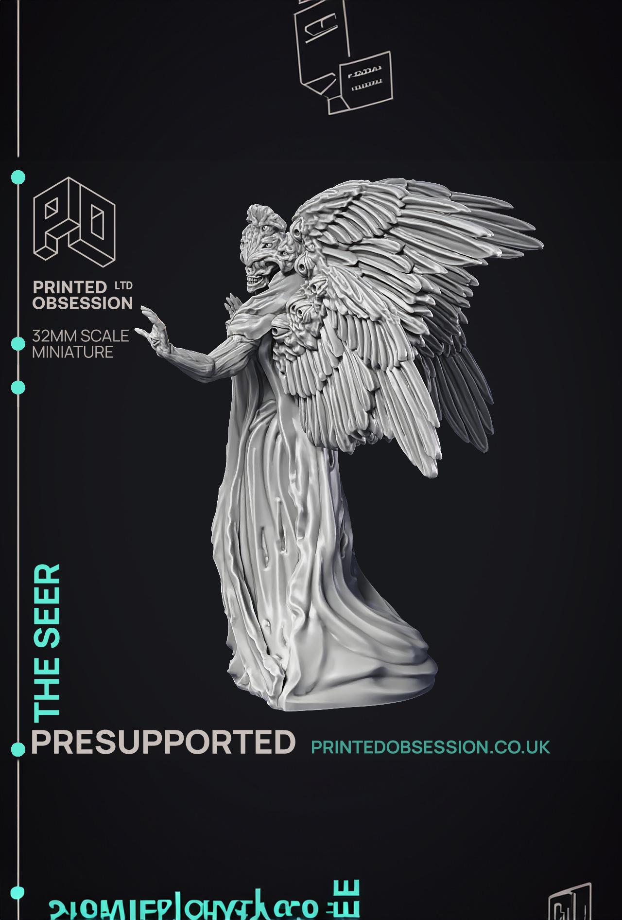 The Seer - PRESUPPORTED - Heaven hath no fury - 32 mm scale 3d model