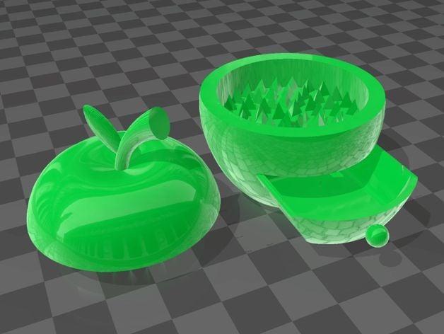 apple grinder - "no" supports glue together version 3d model