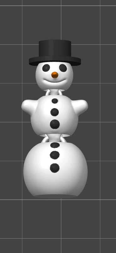 Flexi Snowman (No Supports) 3d model