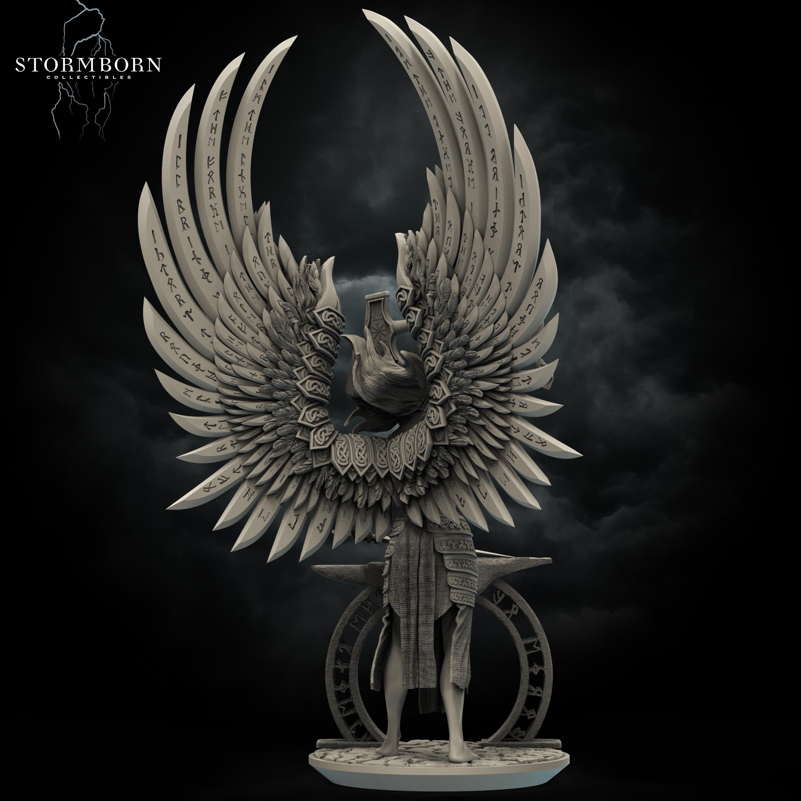 (75mm) Sindra, Angel of the Forge 3d model