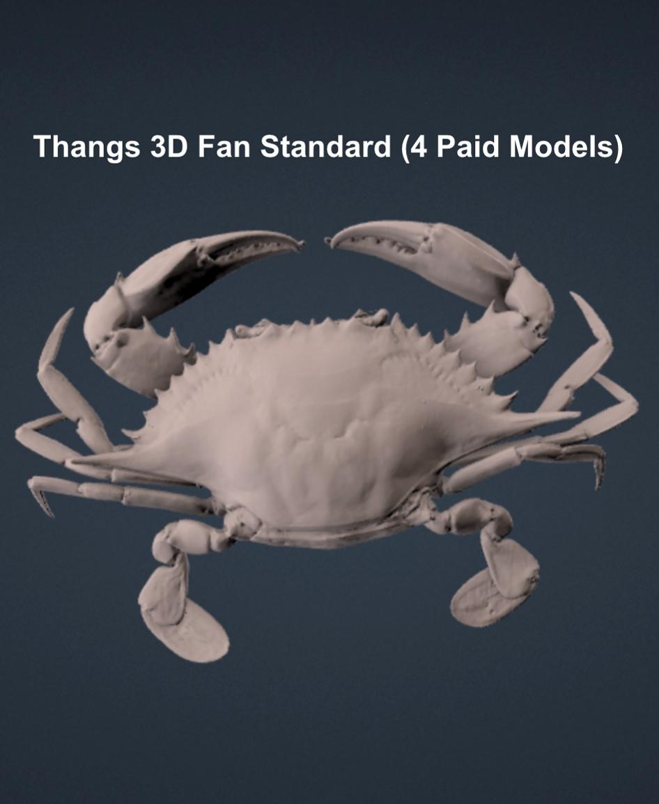 Community Blue Crab of Honor - All the perks of Community Access along with 4 paid models for $10 - 3d model