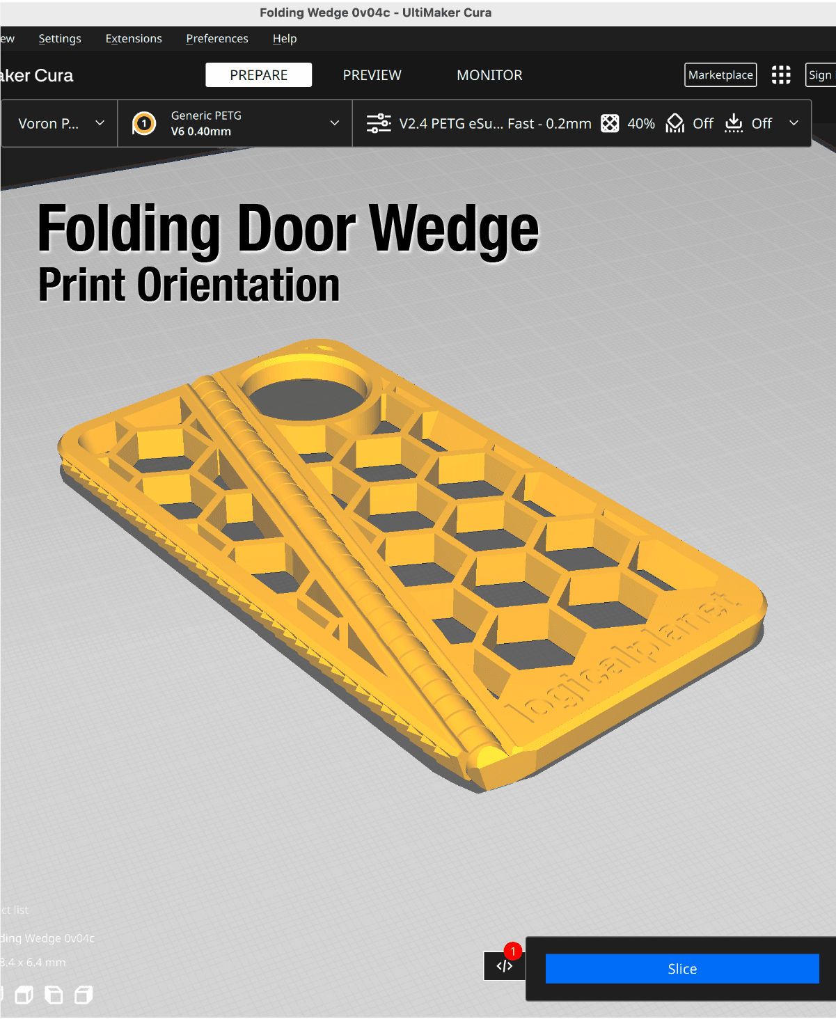 Folding Door Wedge (Door Stop) 3d model