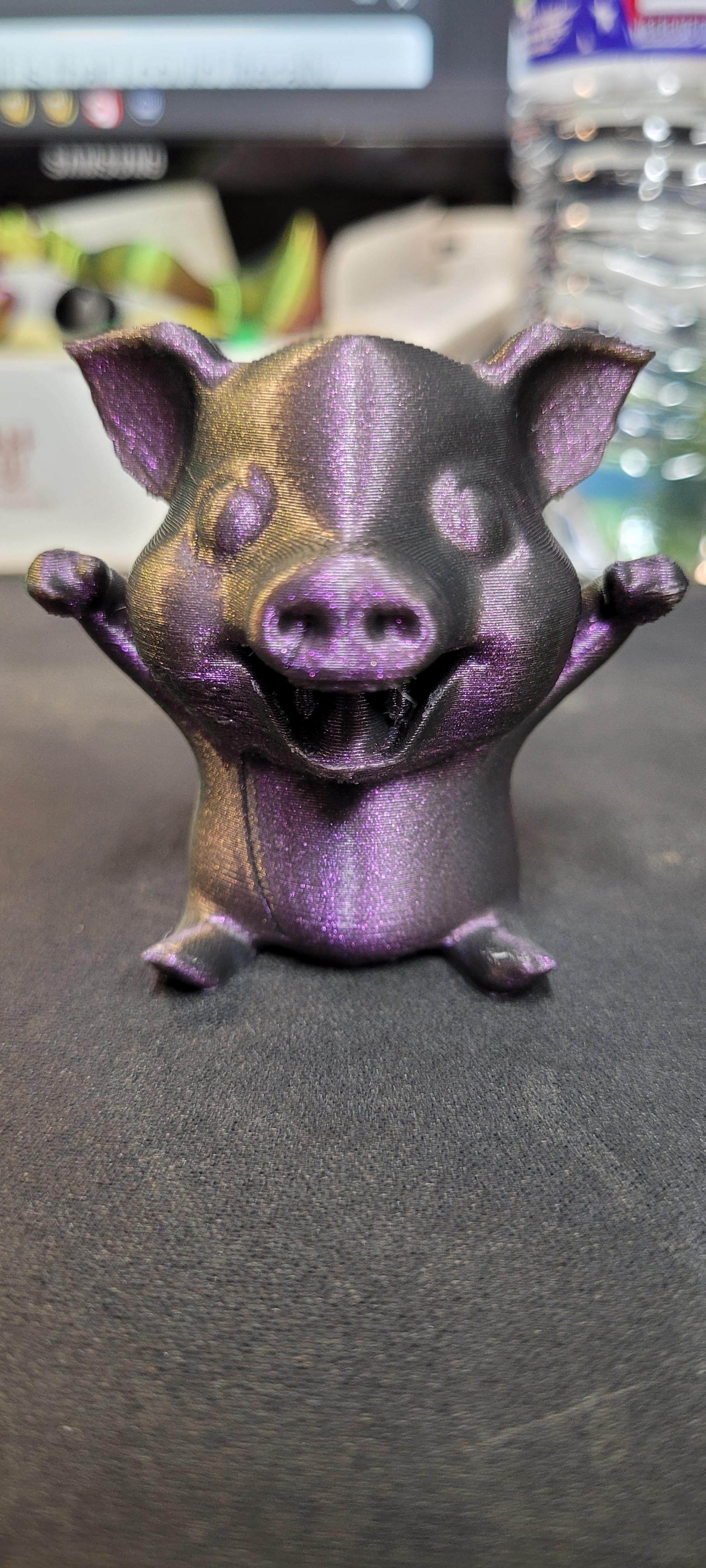 Happy Piglet - Happy Purple Piglet.  Cute little guy. - 3d model