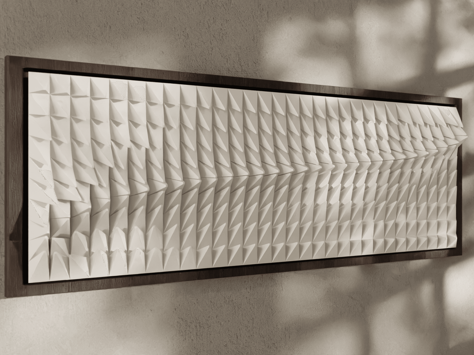 3D Wall Sculpture, White Line 3d model