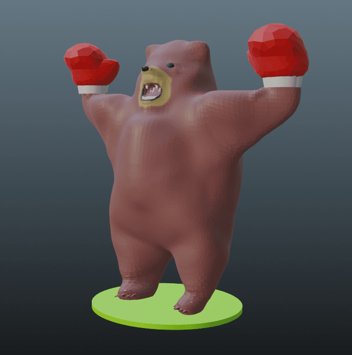 Bear Boxer 3d model