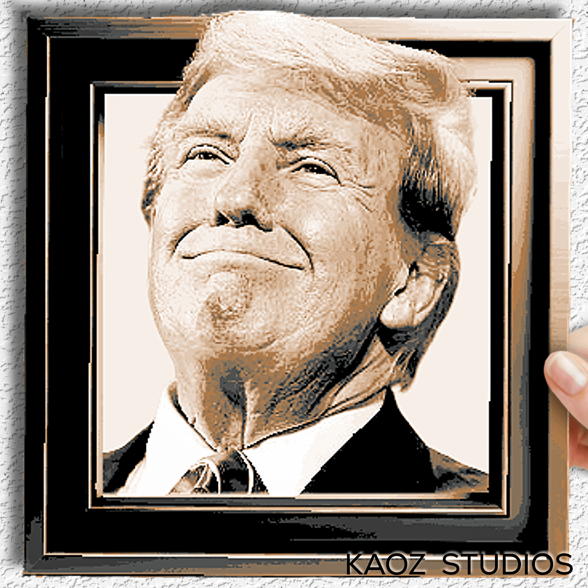 Donald Trump Hue Forge Presidential wall art 3d model