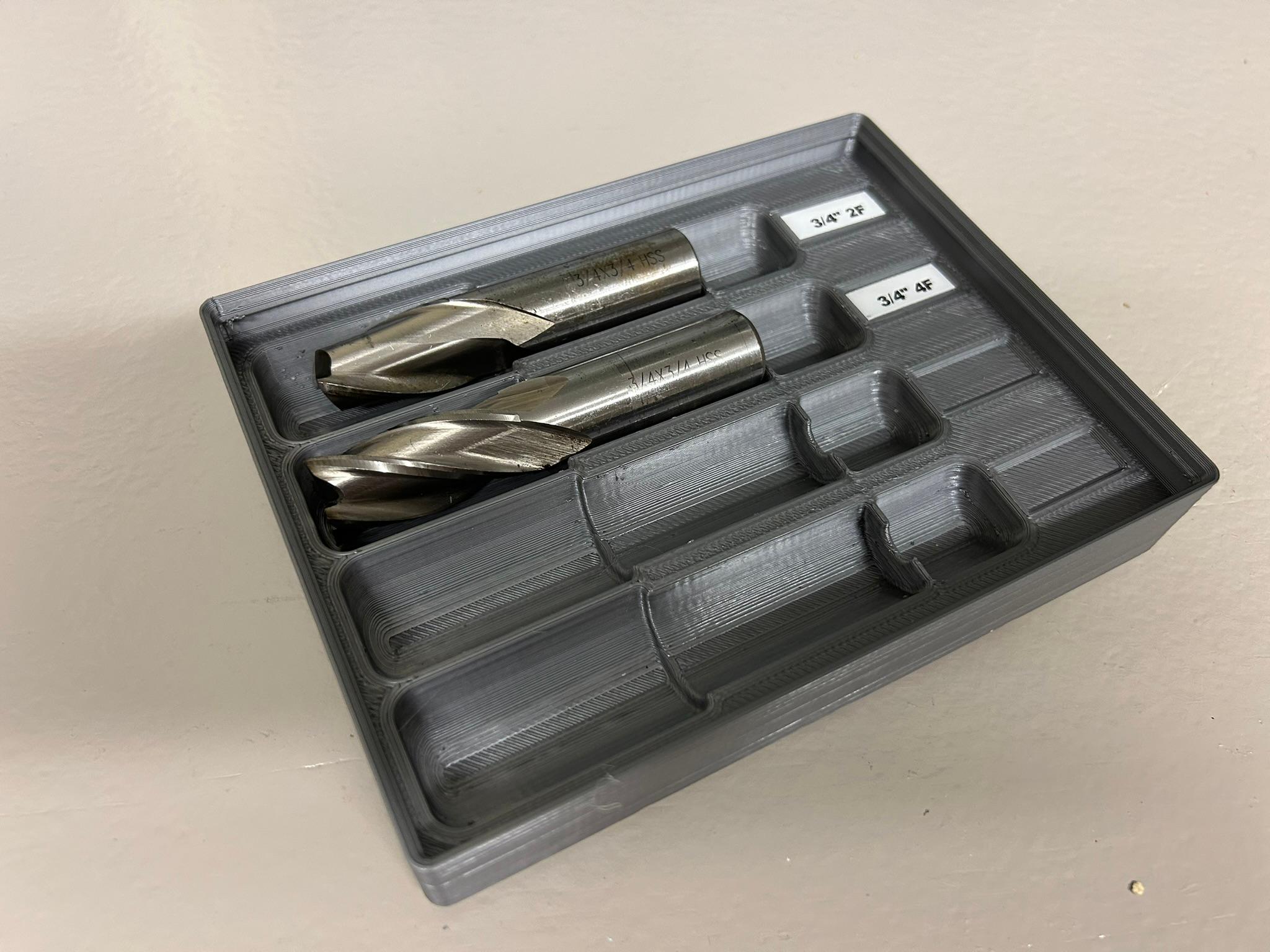 Gridfinity 0-75 Shank Endmill Holder 3d model