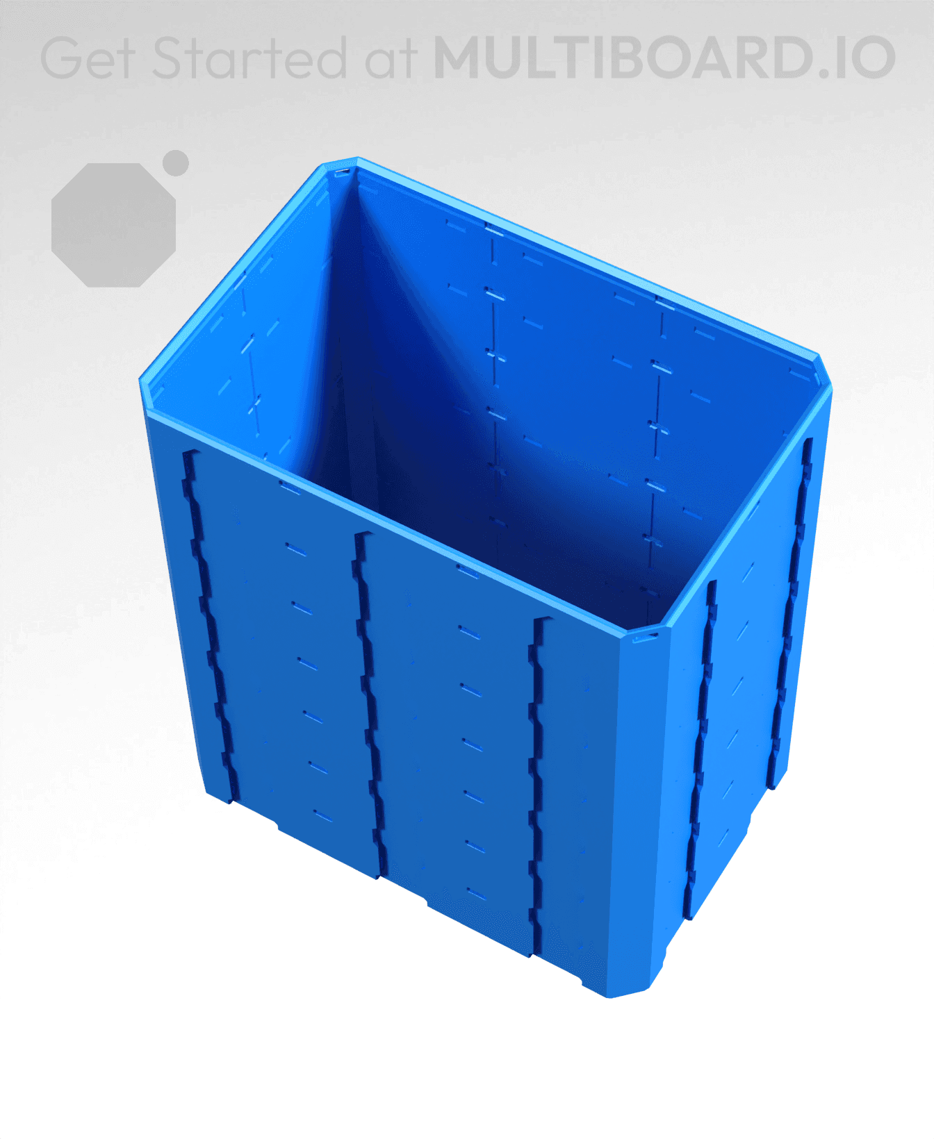 3x2x3·5 - Topped Multipoint Rail - Pop-In Bin Extension 3d model