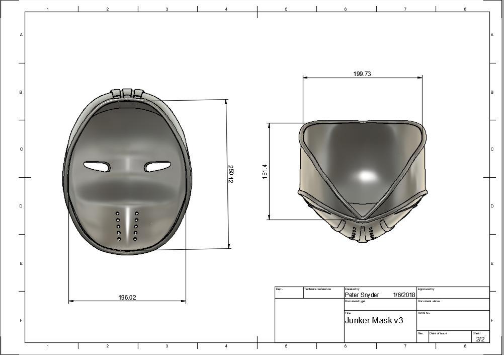 Thor Ragnarok Sakaar Junker Mask 3d model