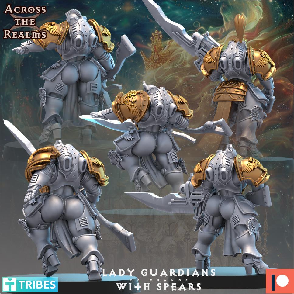 Guardian Ladies with Spears 3d model