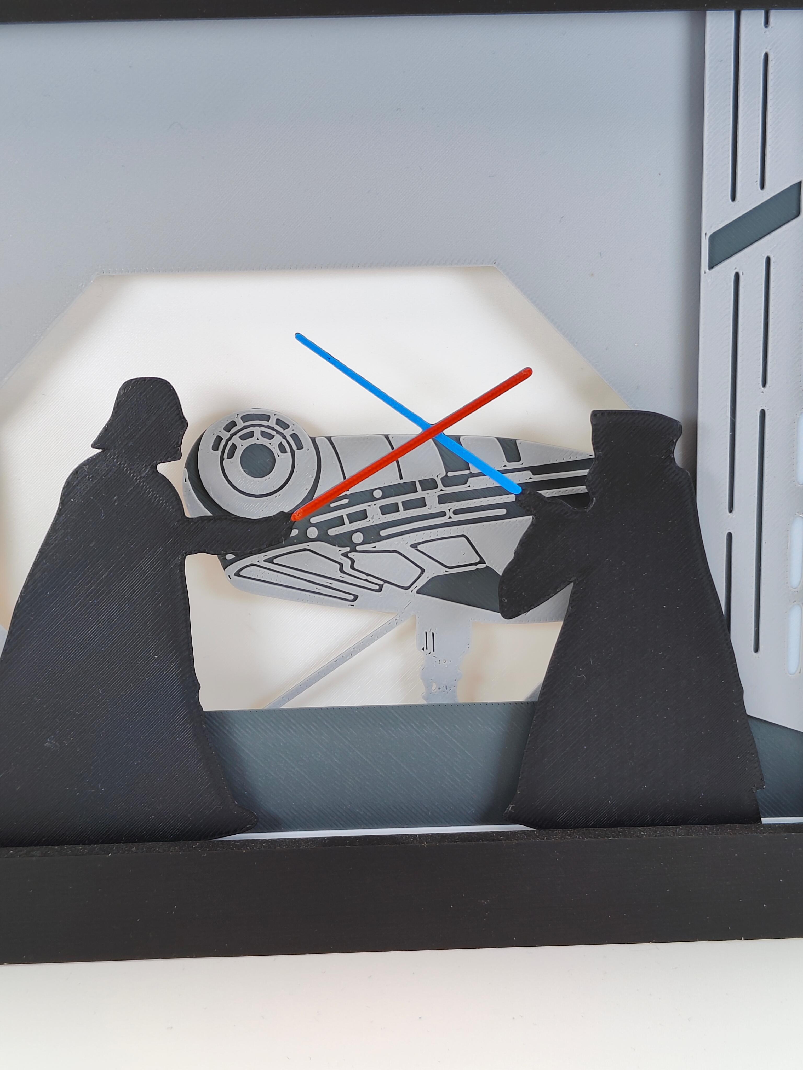 Star Wars Duel on Death Star Shadow Box 3d model