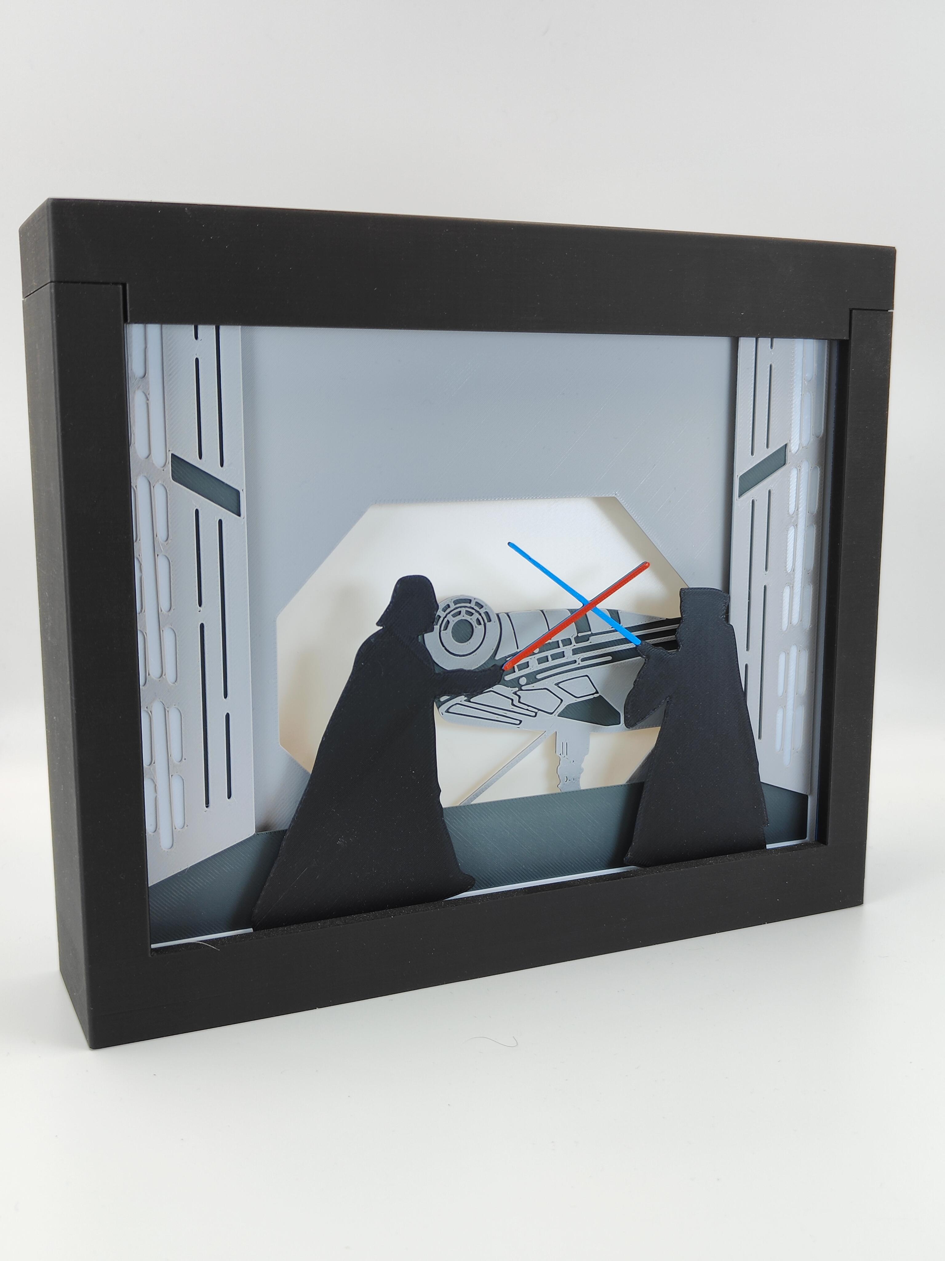 Star Wars Duel on Death Star Shadow Box 3d model