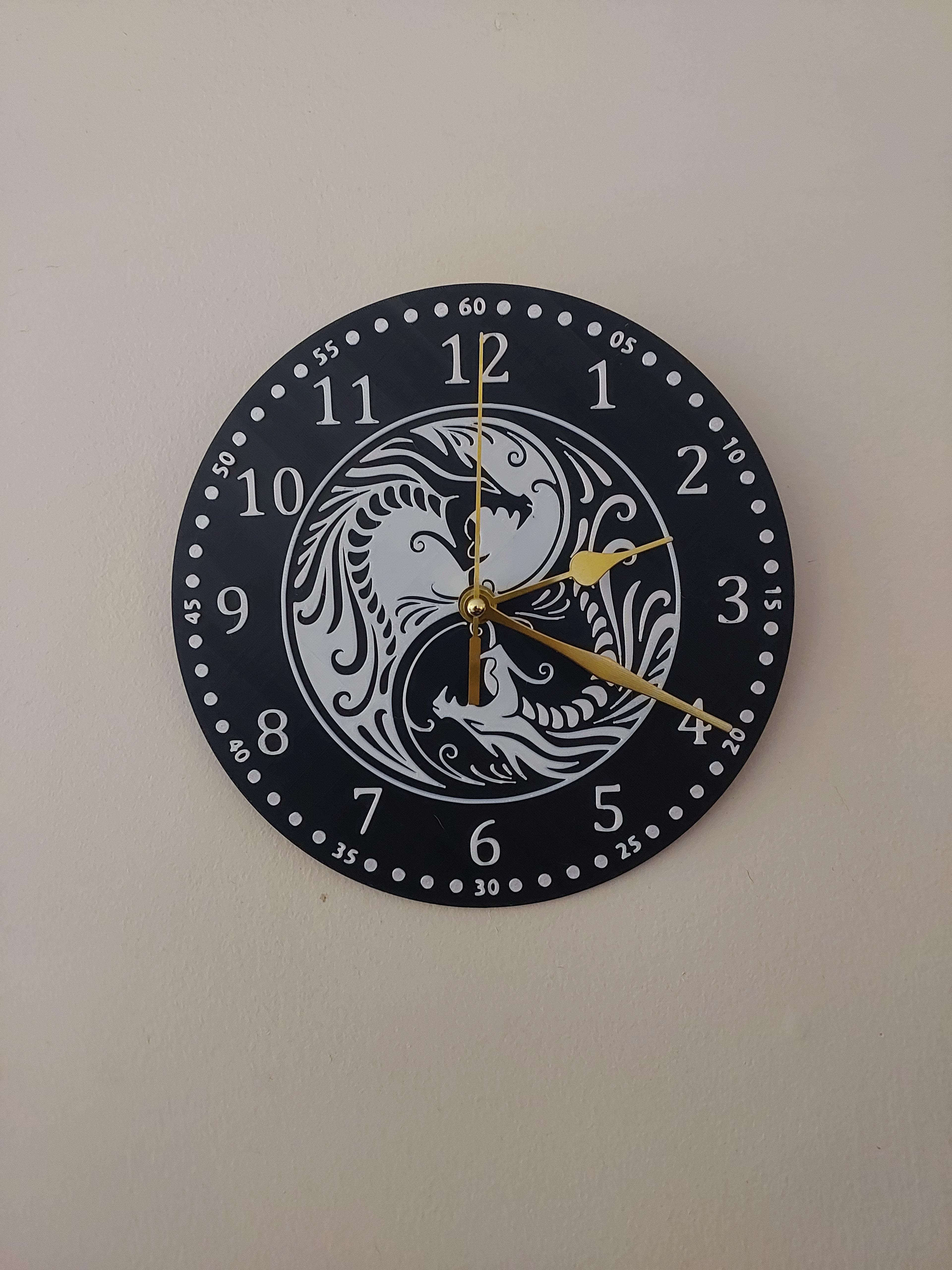 Dragon Yin Yang Clock 3d model