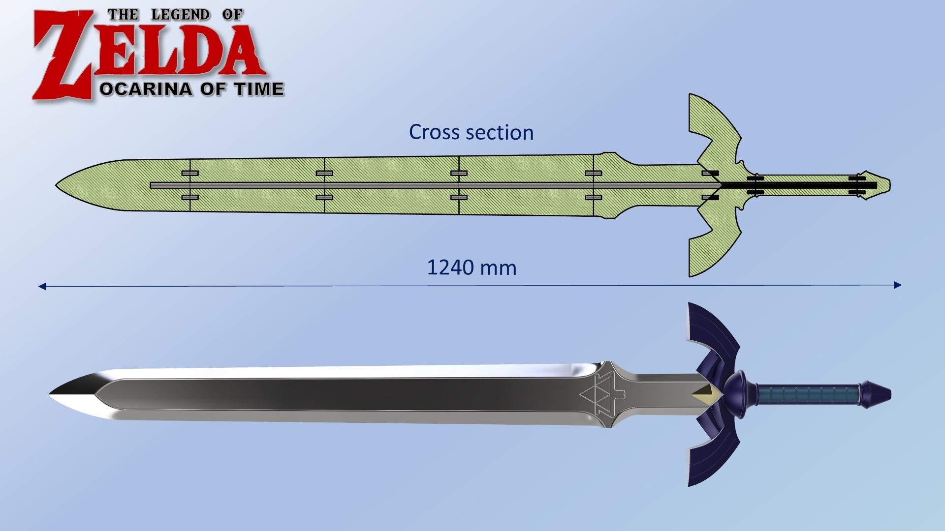 MASTER SWORD from Zelda Ocarina of Time (Life Size) 3d model