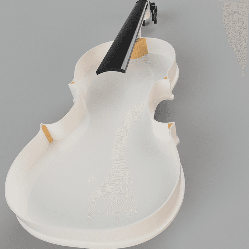 Violin 4/4 acoustic stradivarius type ready for CNC 3d model