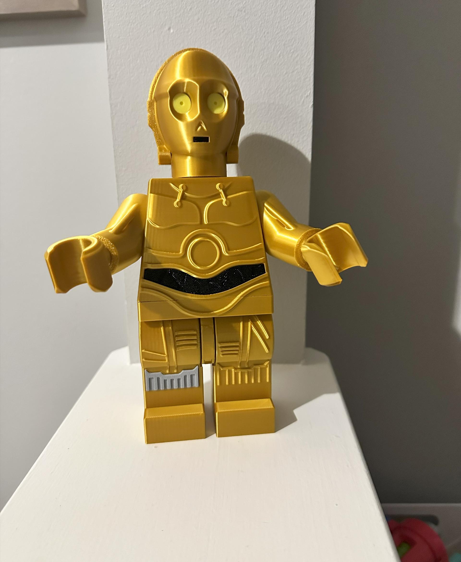 C-3PO (9 inch brick figure, NO MMU/AMS, NO supports, NO glue) 3d model
