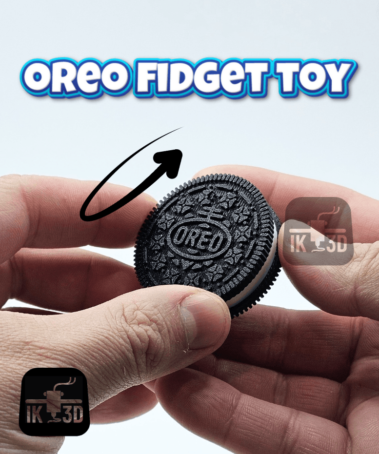 Oreo Cookie Magnetic Fidget Toy 3d model