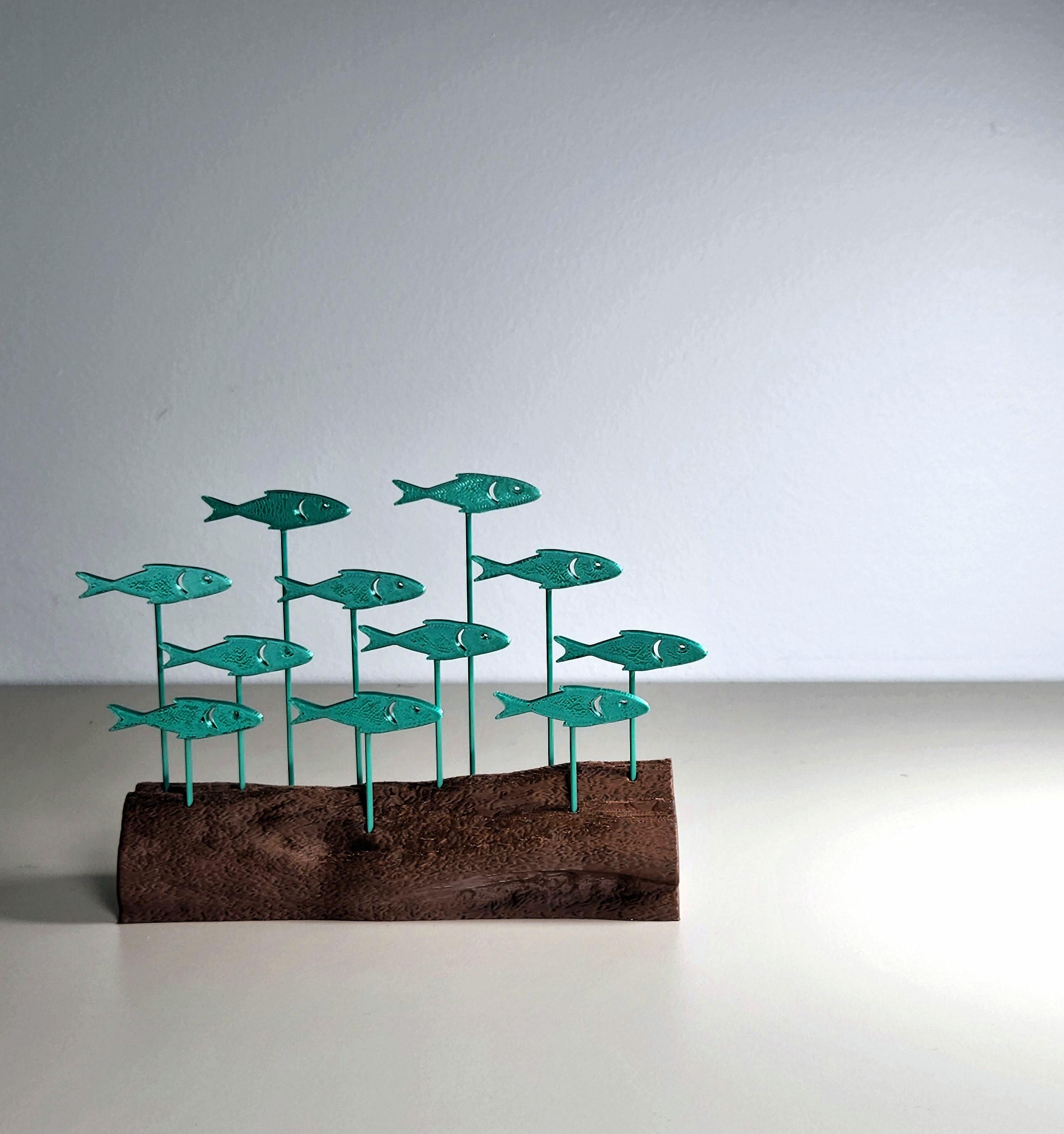 Fishies Ornament - easy print 3d model