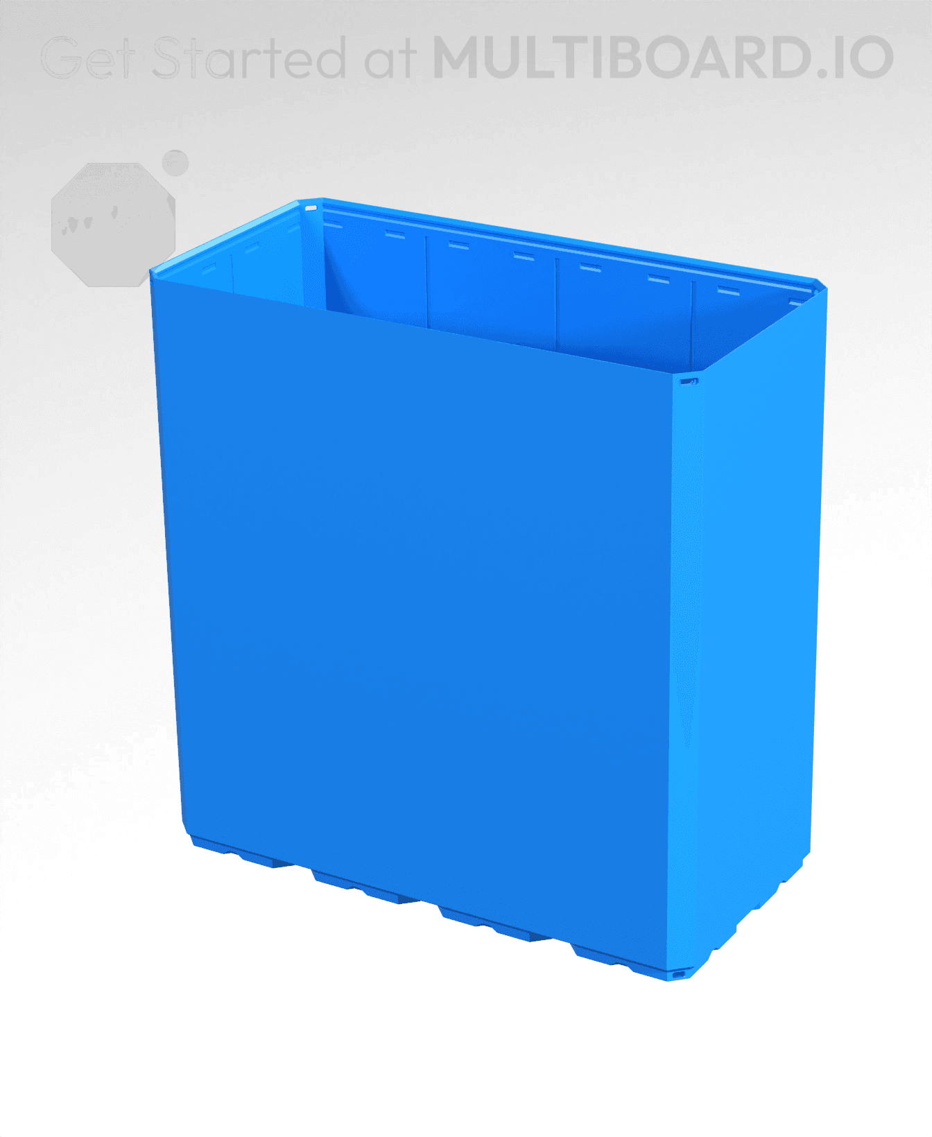 4x2x4 - Simple Walls - Multibin Shell 3d model