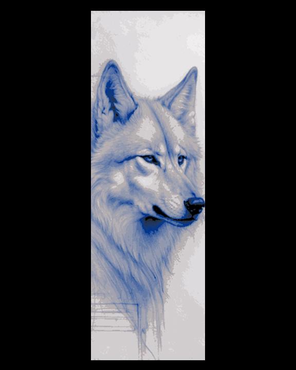 Portraits of the Majestic Wild Timber wolf - Set of 3 Bookmarks 3d model