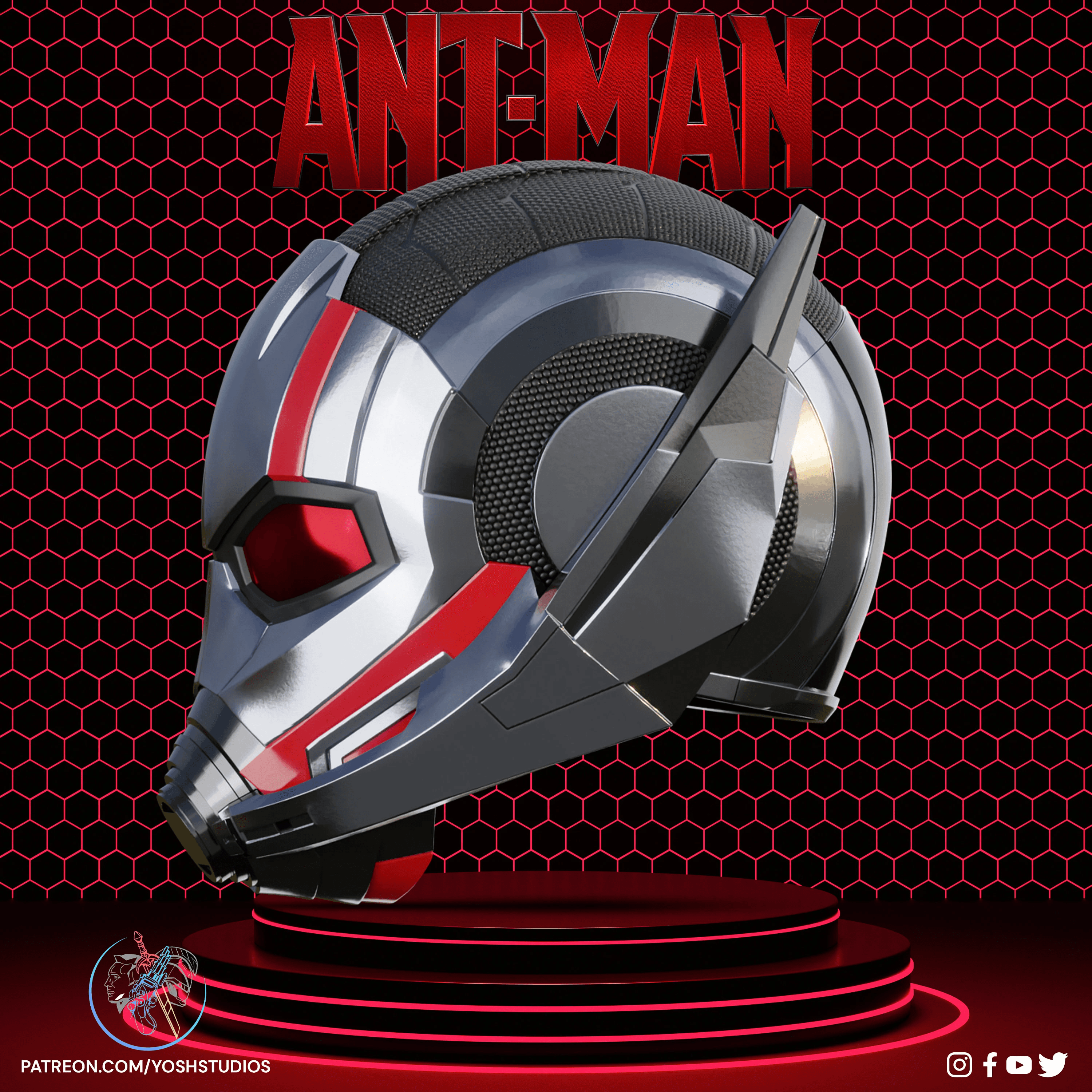 Ant Man 3 Quantumania Helmet 3d Print File STL 3d model