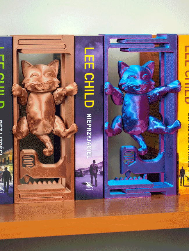 Hanging Cat: Adjustable Book Nook 3d model