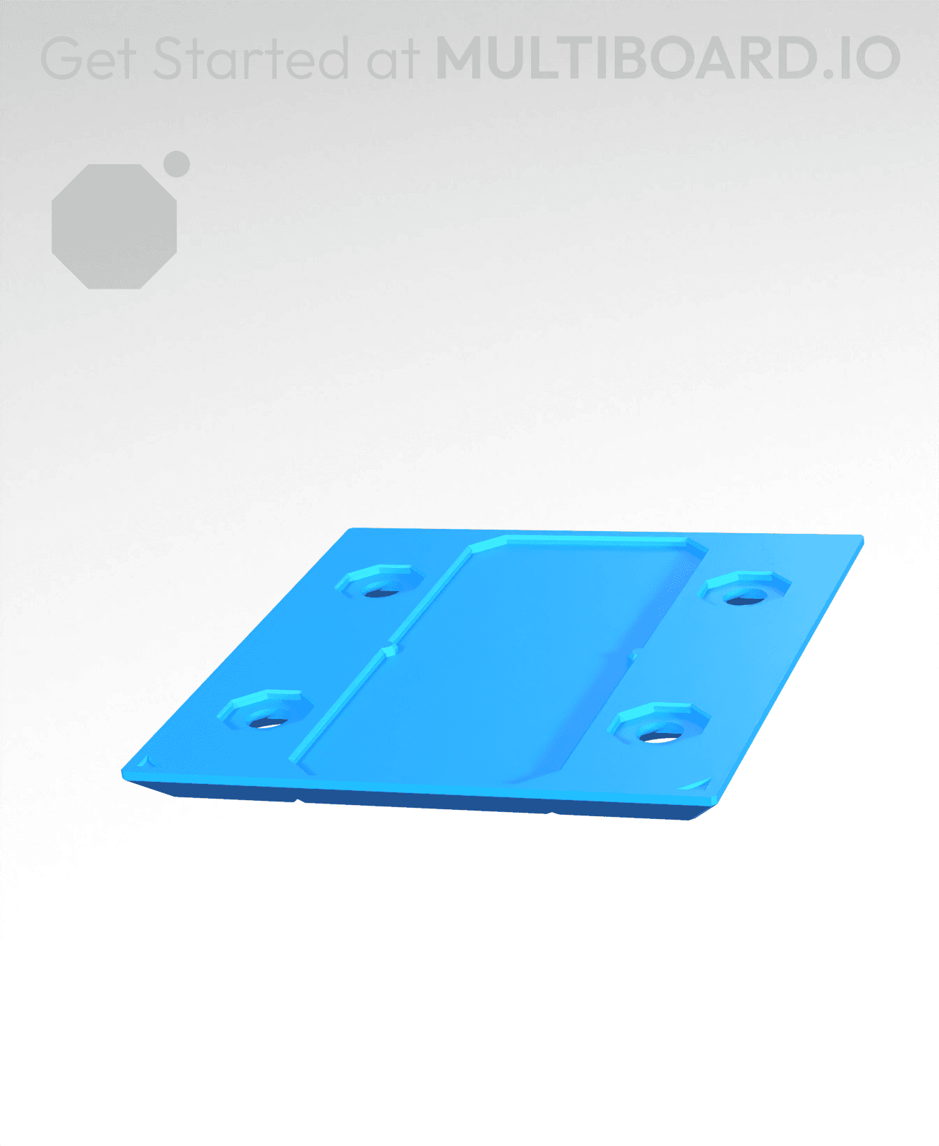 2x2 - Plain - Simple Drawer Stacking Plate 3d model