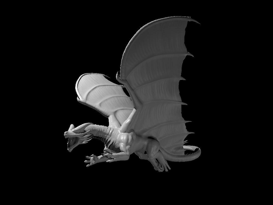 Ancient Flying Copper Dragon - Ancient Flying Copper Dragon - 3d model render - D&D - 3d model