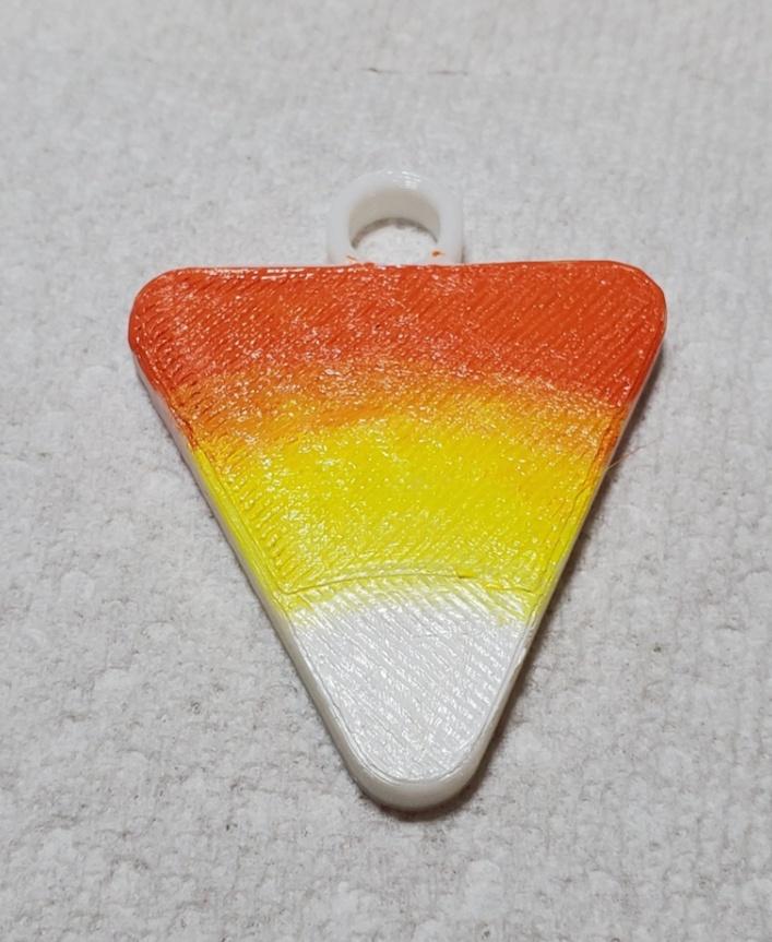 Candy corn keychain - Print in place 3d model