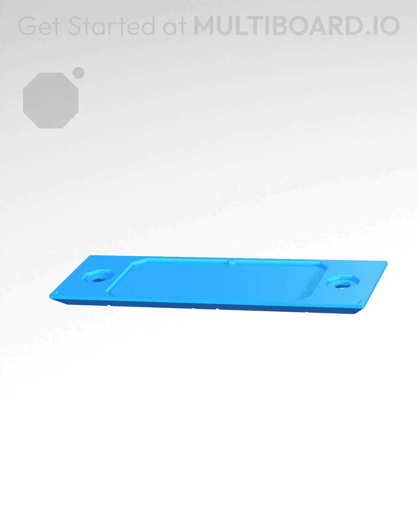 3x1 - Plain - Simple Drawer Stacking Plate 3d model