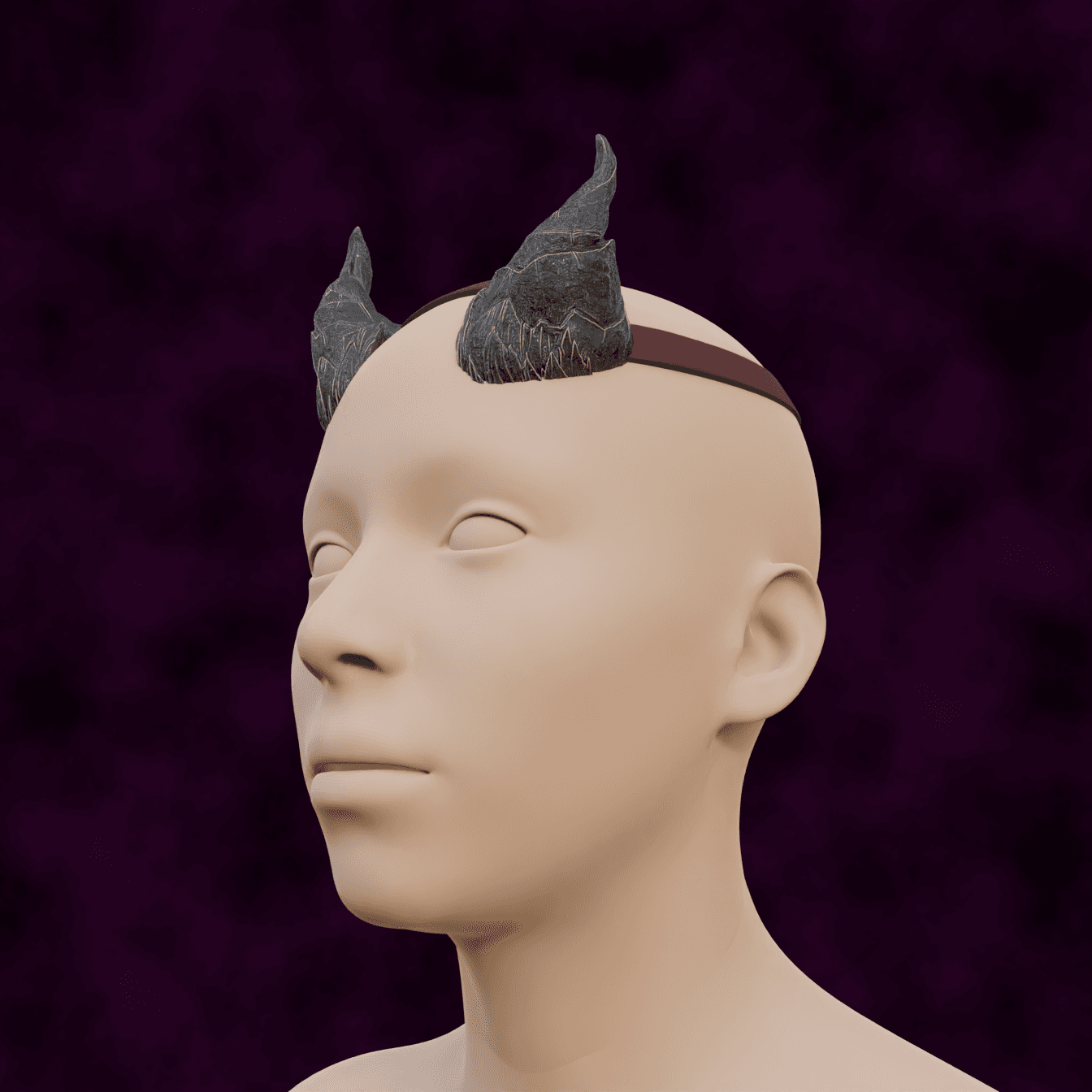 FANTASY DAGGERPEAKS HORNS SET BALDURS GATE 3 3d model