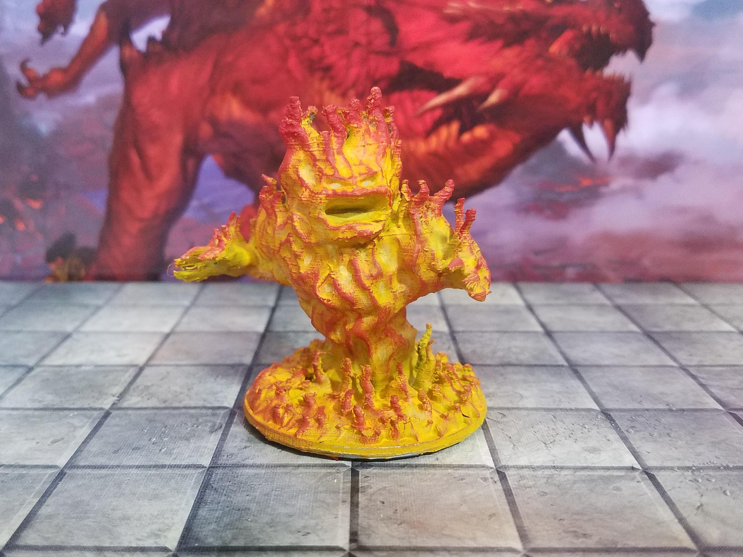 Fire Elemental - Fire Elemental - 3d print - D&D - 3d model