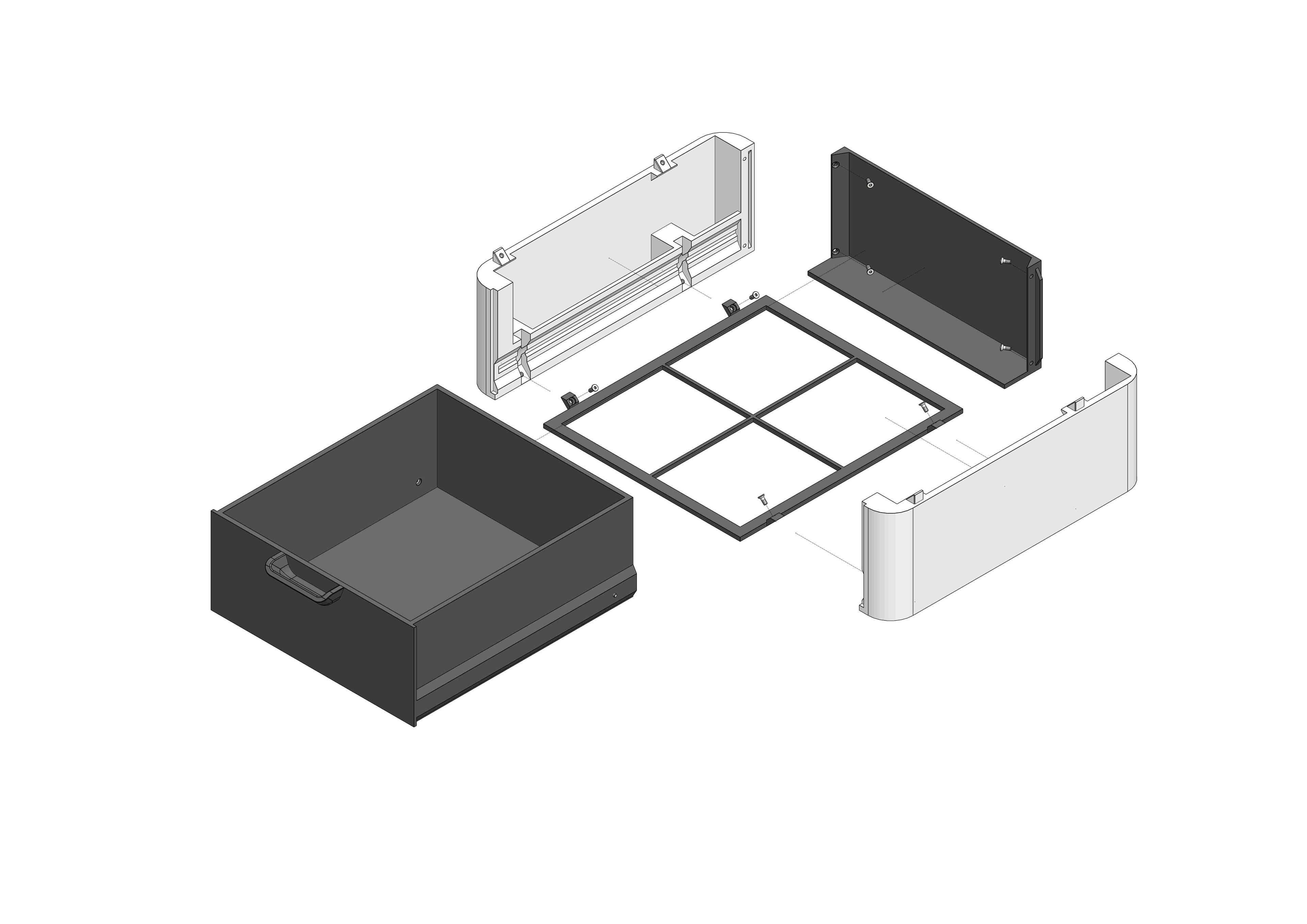 [BaBo] drawer module 90 3d model