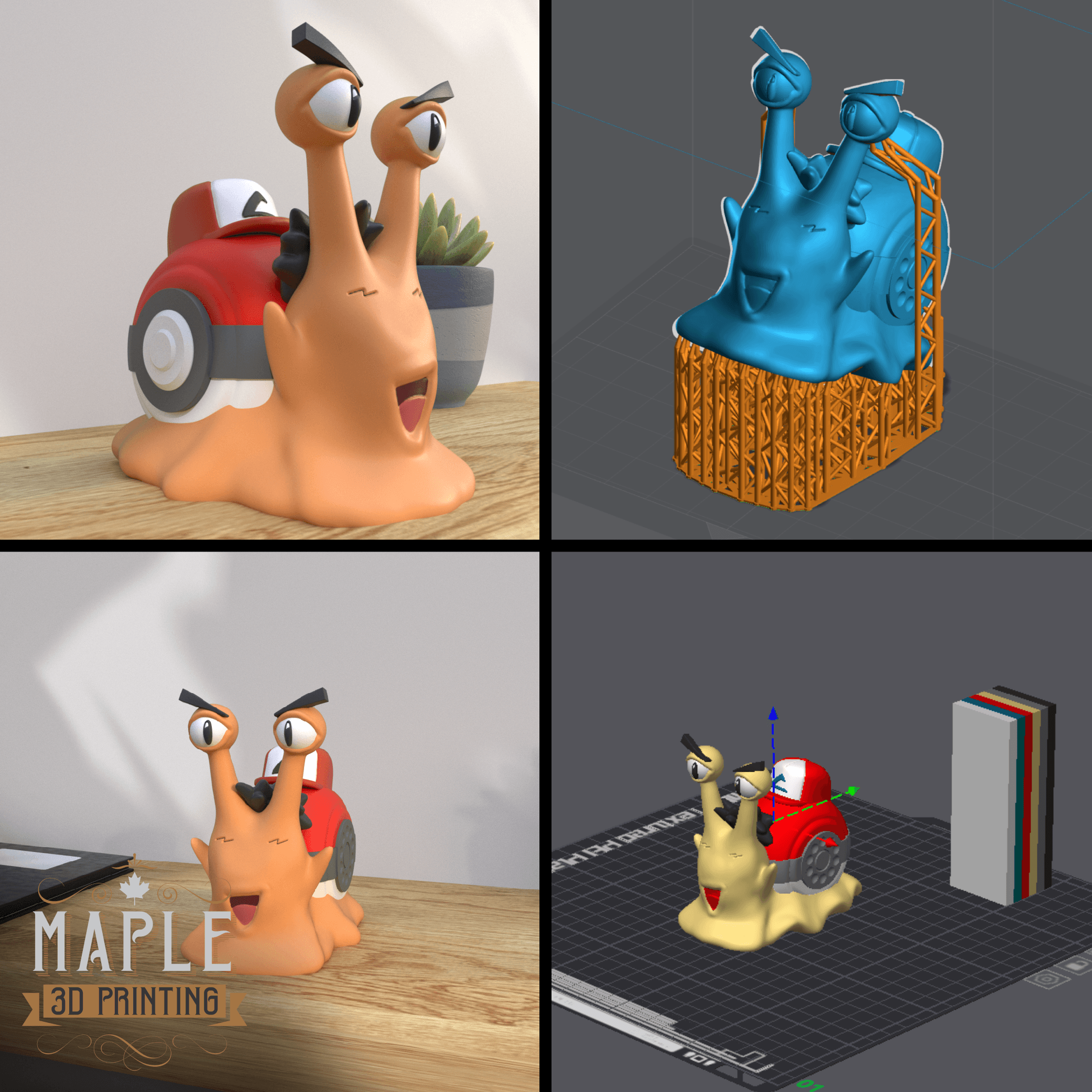 Transponder Snail - Ash - One Piece - Pokemon 3d model