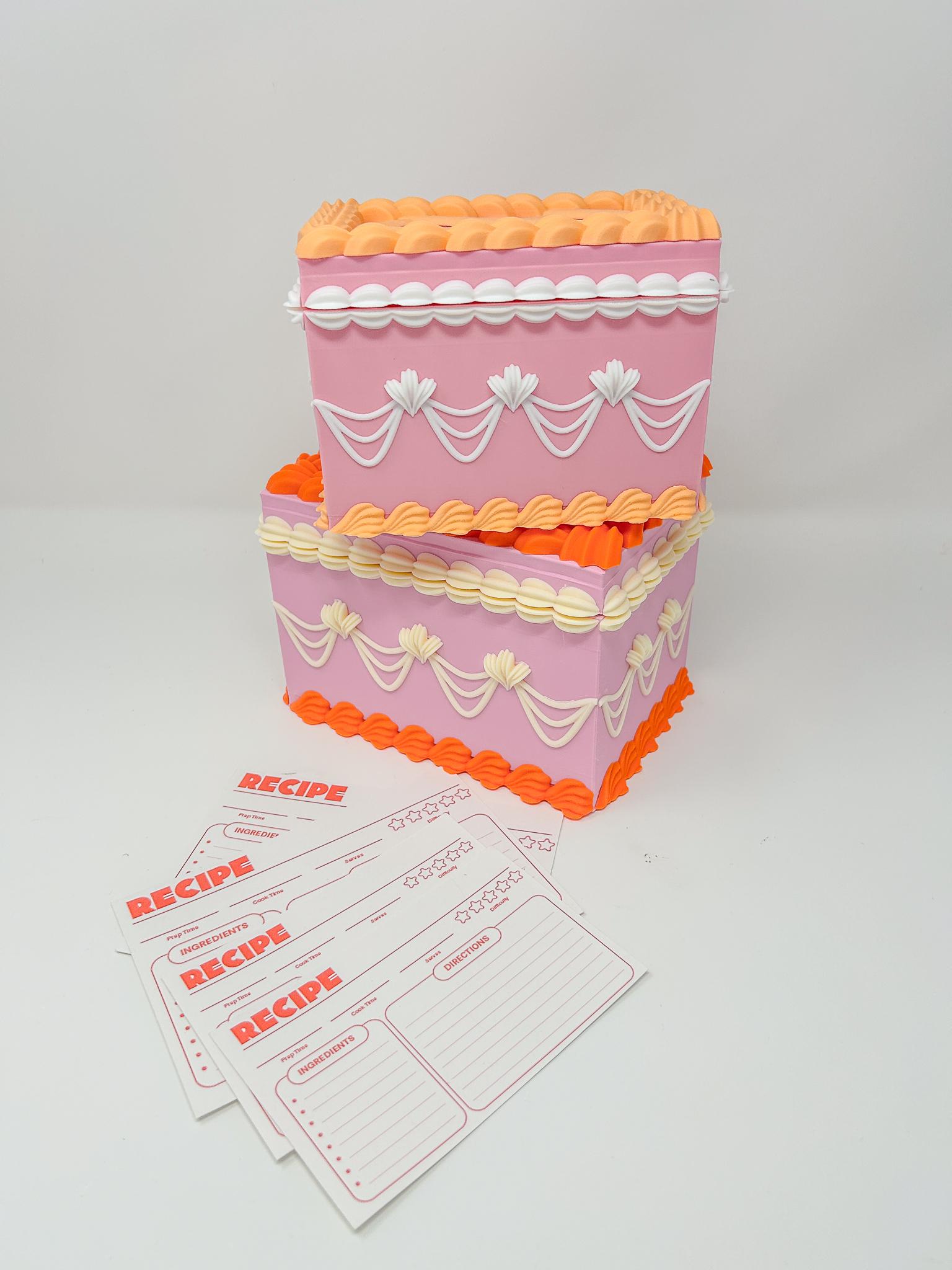 Vintage Cake Recipe Box - Kitsch Container or Jewelry Box 3d model