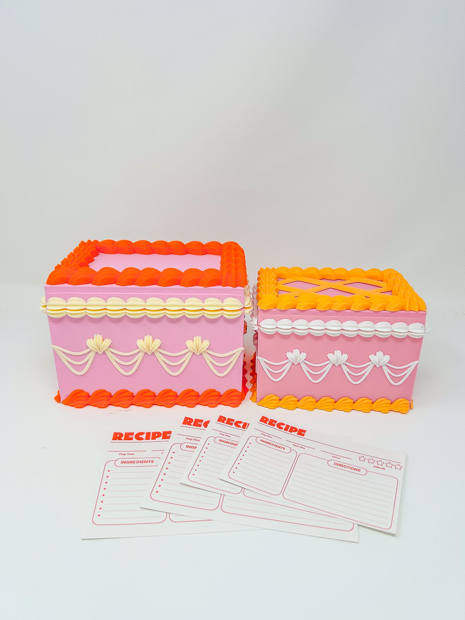 Vintage Cake Recipe Box - Kitsch Container or Jewelry Box 3d model