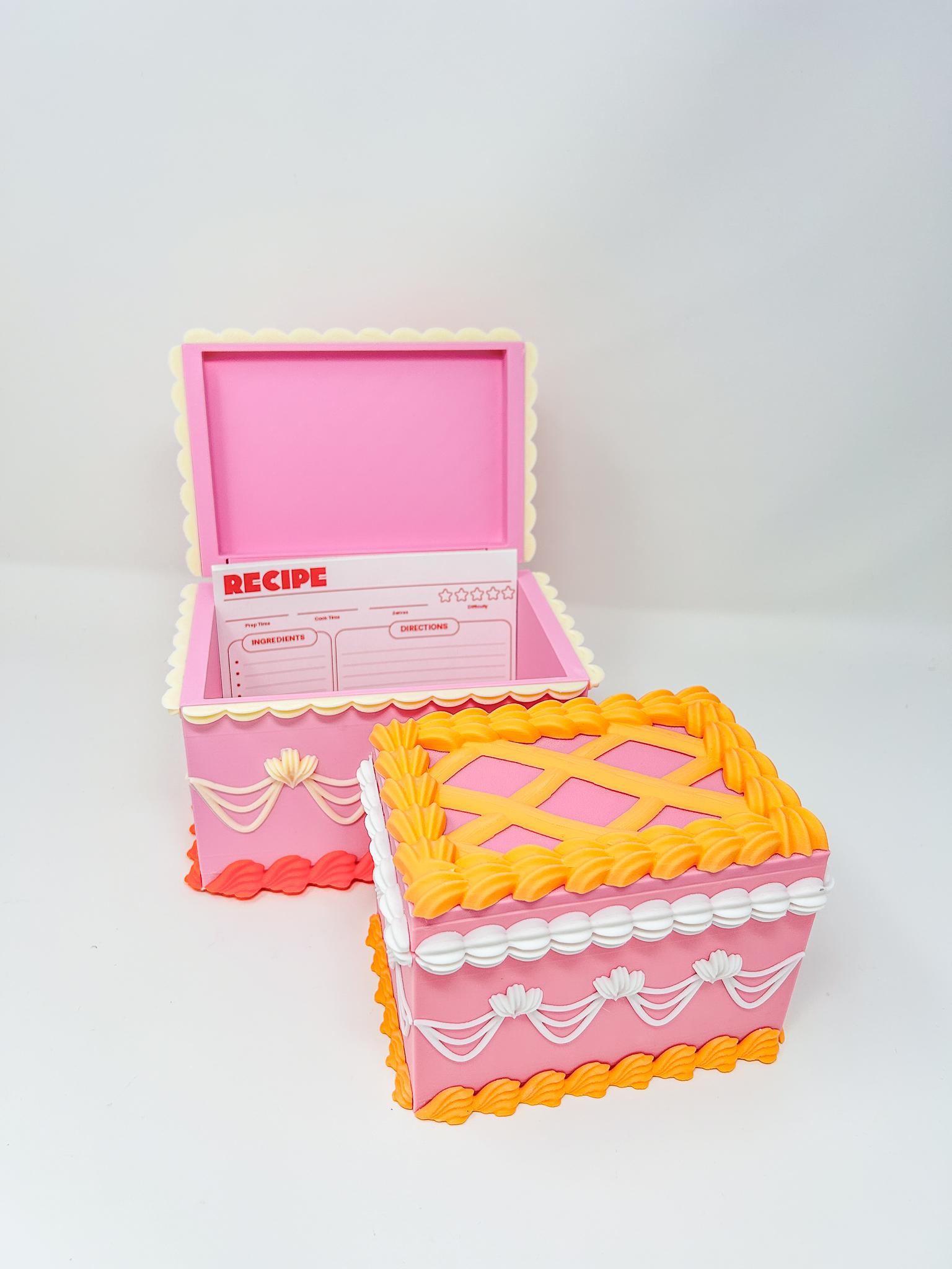 Vintage Cake Recipe Box - Kitsch Container or Jewelry Box 3d model