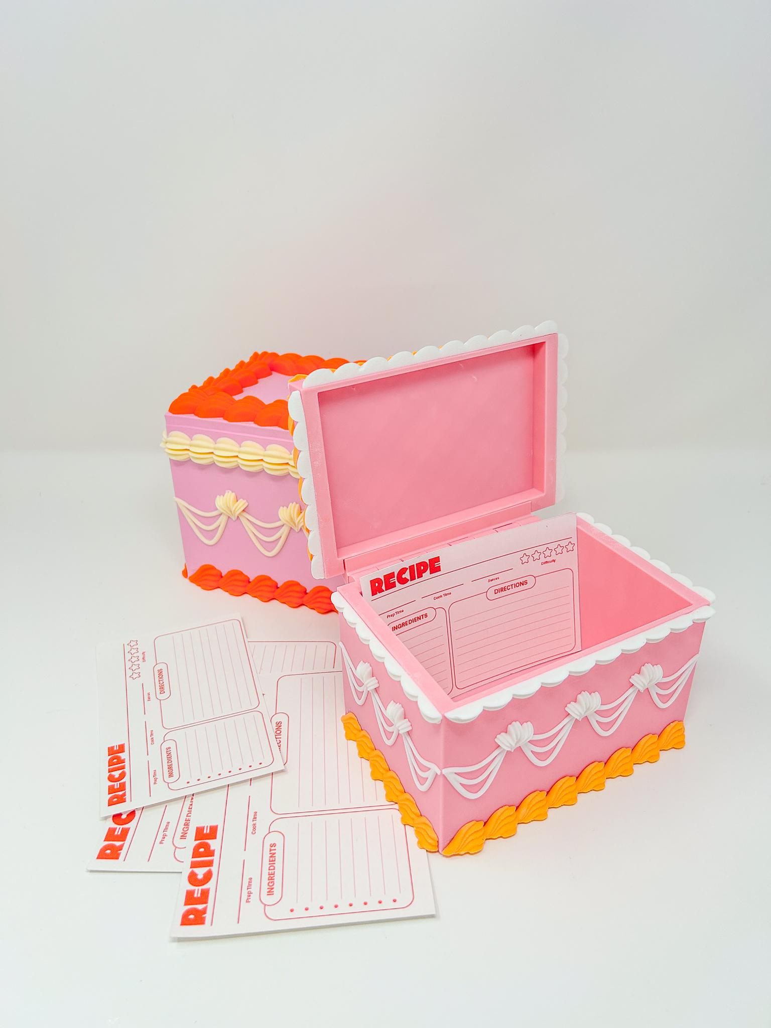 Vintage Cake Recipe Box - Kitsch Container or Jewelry Box 3d model