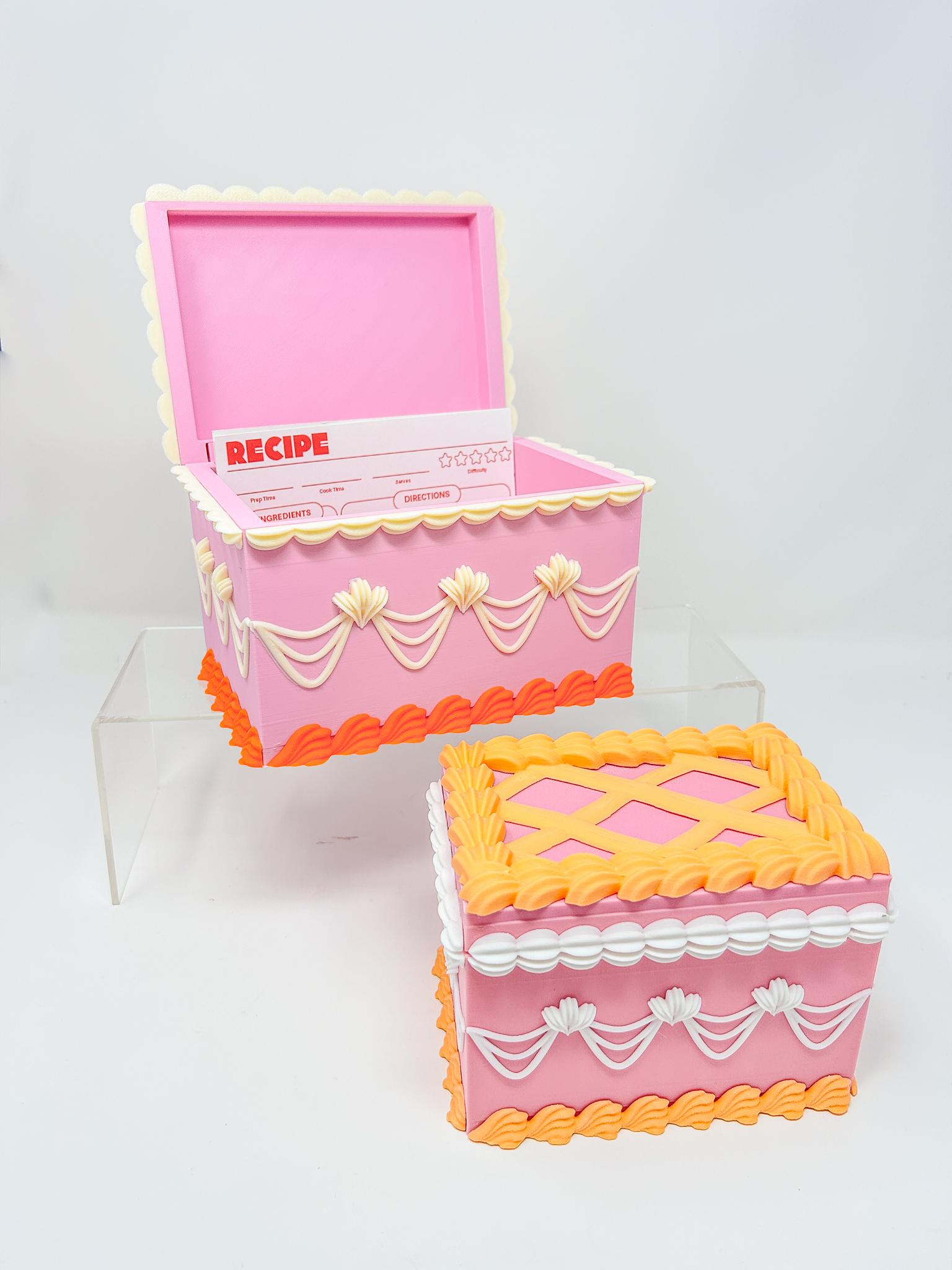 Vintage Cake Recipe Box - Kitsch Container or Jewelry Box 3d model