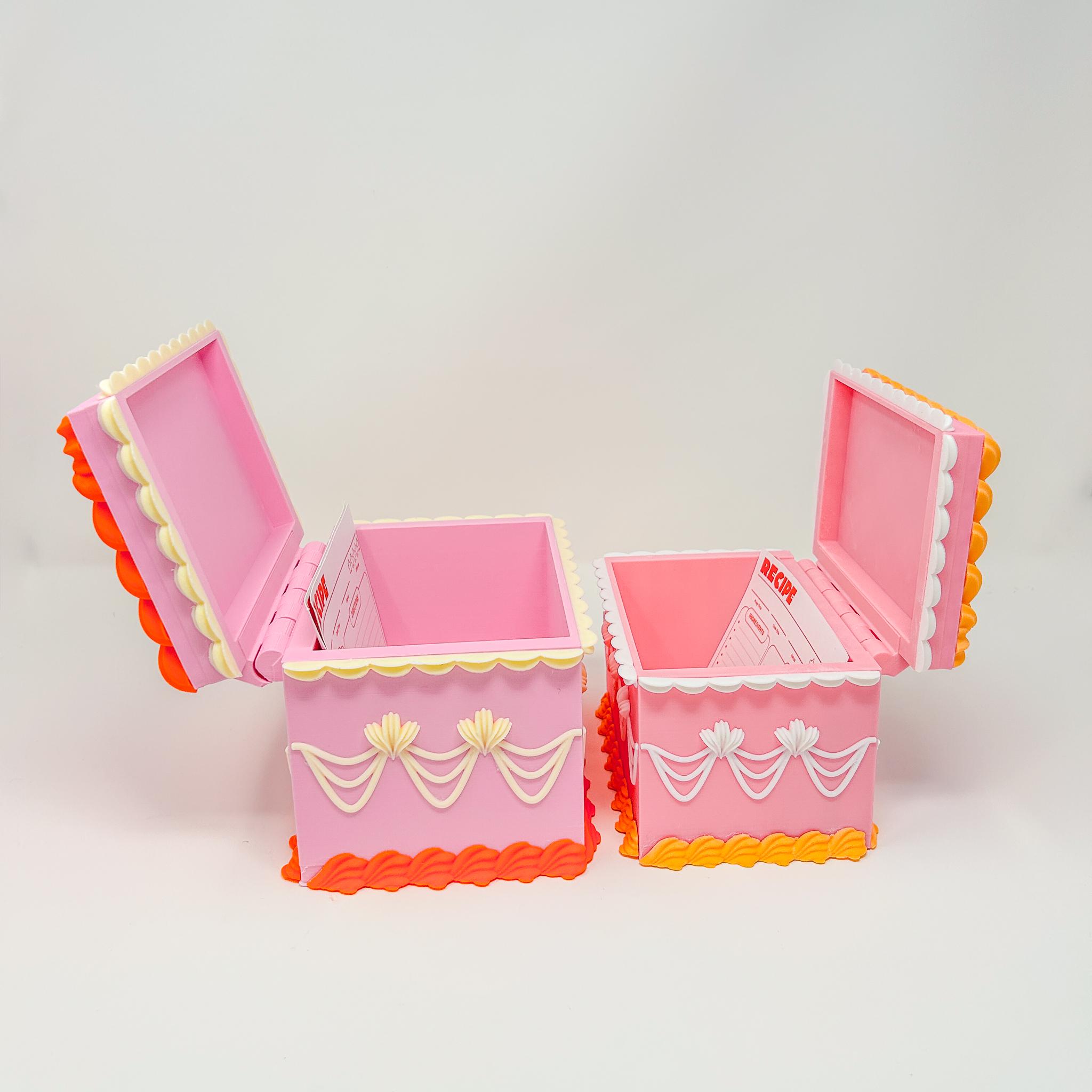 Vintage Cake Recipe Box - Kitsch Container or Jewelry Box 3d model