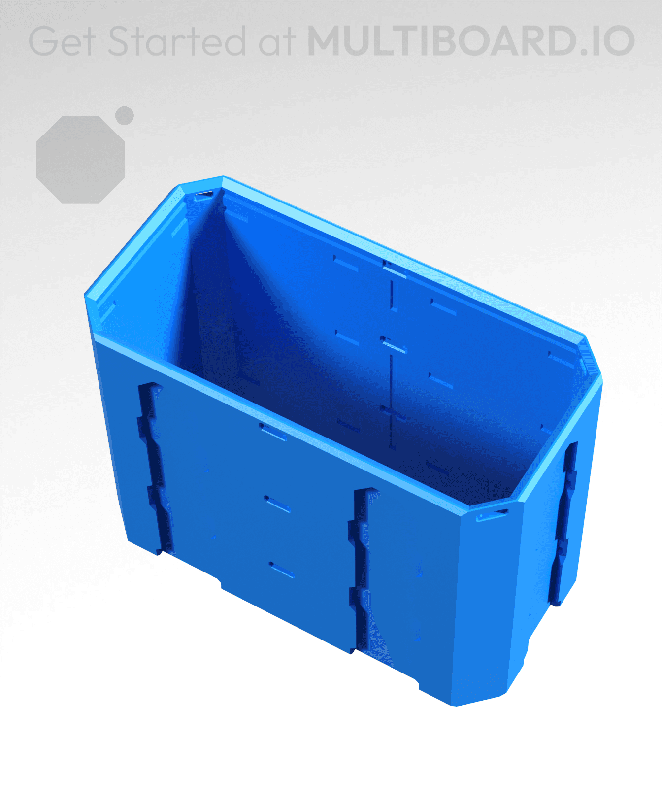 2x1x1·5 - Topped Multipoint Rail - Pop-In Bin Extension 3d model