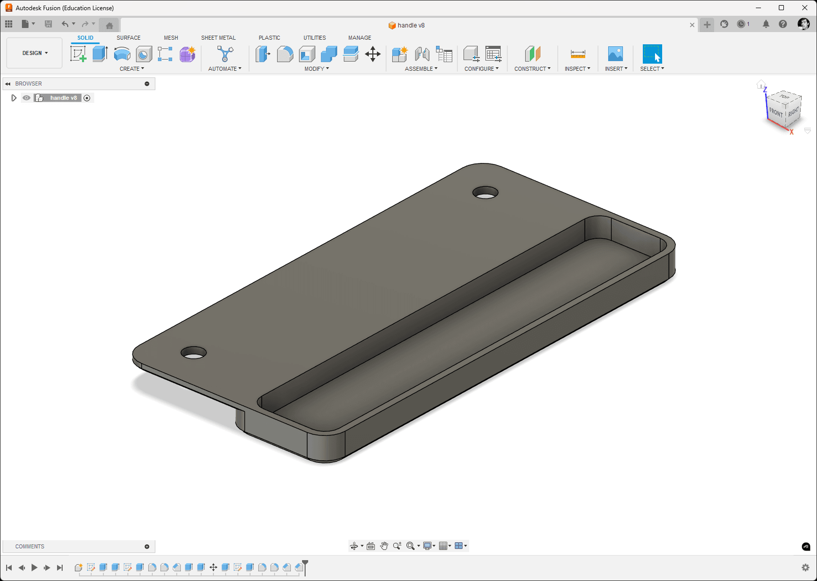 Screen door handle 3d model