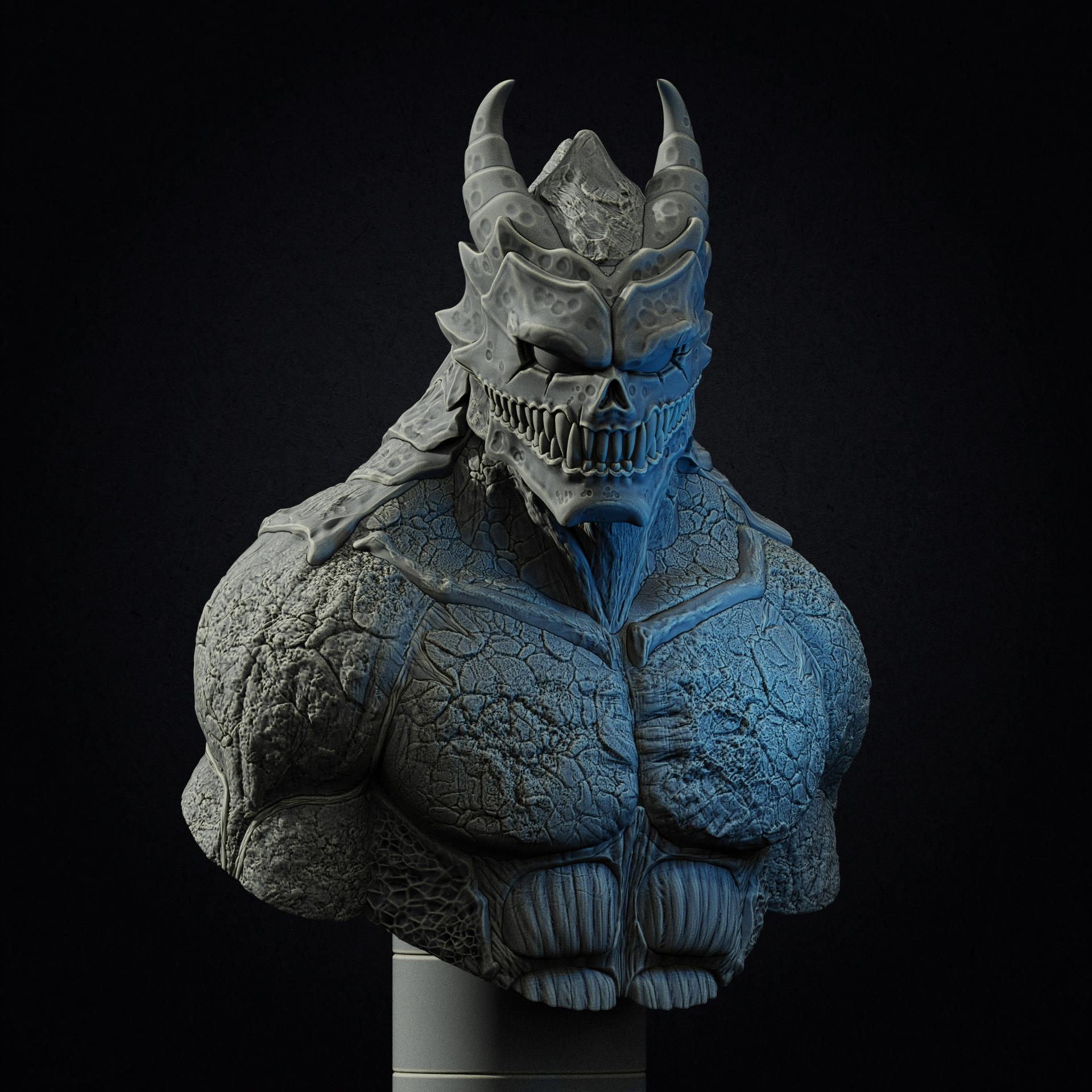 Kaiju 8 bust (Pre-Supported) 3d model